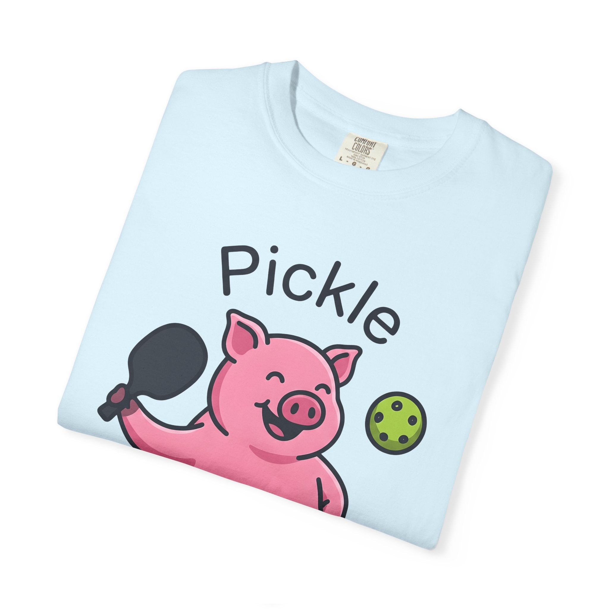 Pig Pickleball Shirt Funny Creatures Gift Women Drawing Tee Pickleballer T-Shirt Humor Fan Illustration Tshirt Striking Paddle Tshirt