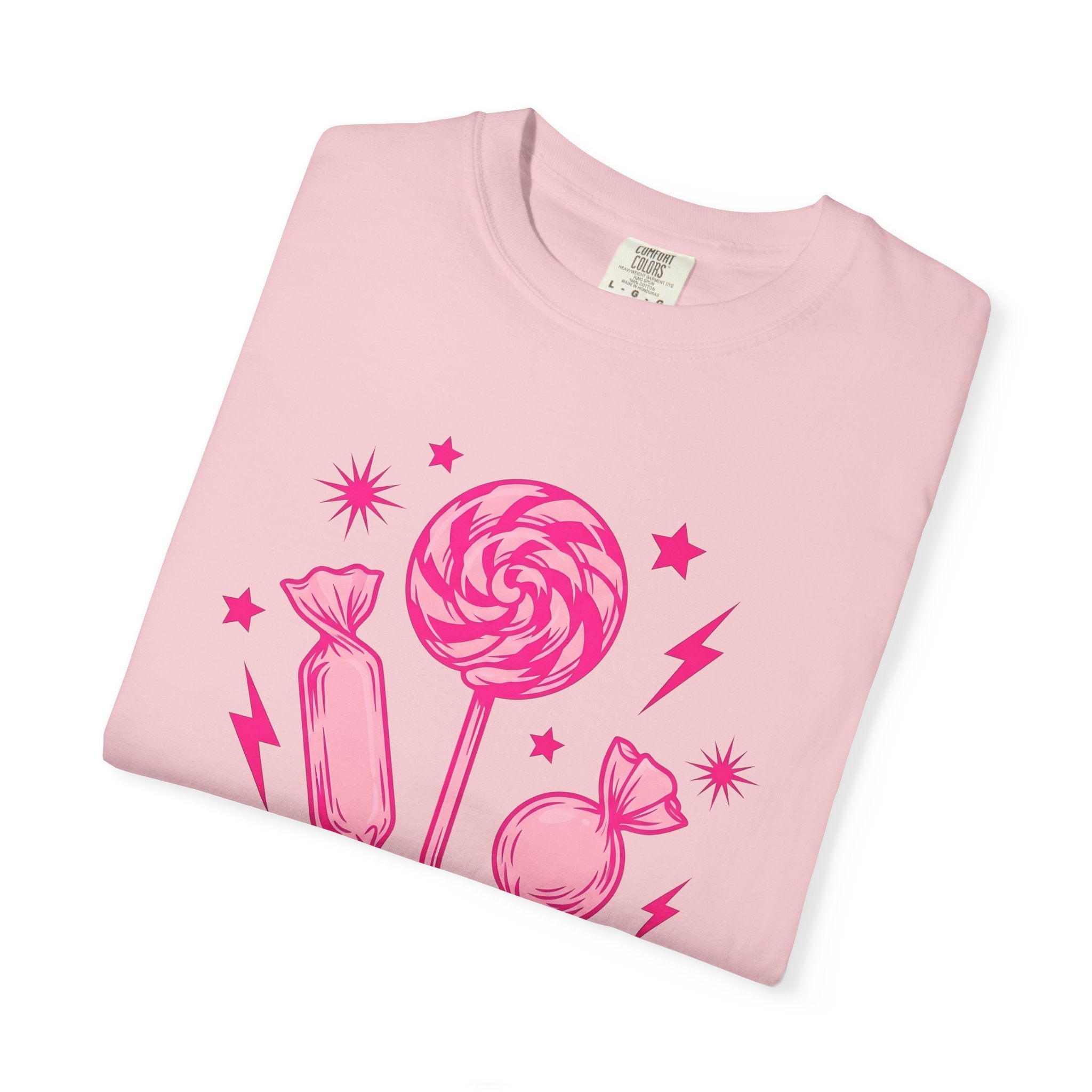 Candy Artwork Shirt Halloween Event Gift Women Colorful Tee Sweets T-Shirt Horror Fan Spooky Tshirt Party Graphic Classic Star Icons Tshirt