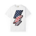 American Lightning Bolt Shirt 4th Of July Independence Gift Women Digital Art Tee Lightning T-Shirt Patriot Fan Graphic Tshirt Freedom
