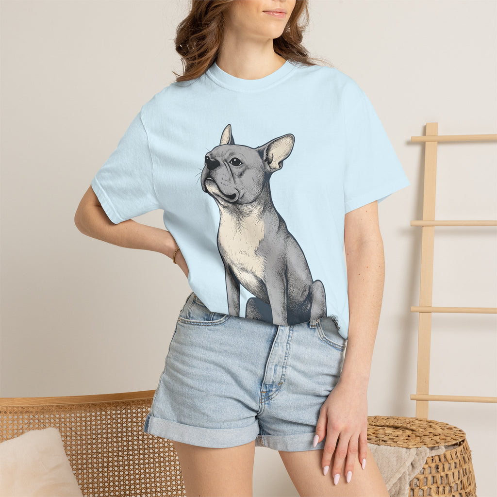 French Bulldog Shirt Dog Pets Gift Women Cartoon Tee Bulldog T-Shirt Dog Fan Pug Tshirt Animal Graphic Old School Resting Stance Tshirt