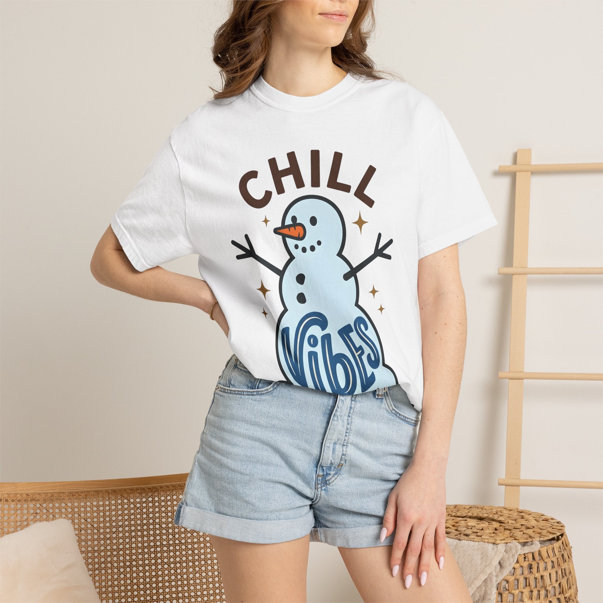 Snowman Clipart Shirt Christmas Holiday Gift Women Animated Tee Frostman T-Shirt Christmas Fan Cartoon Tshirt Holiday Graphic Classic