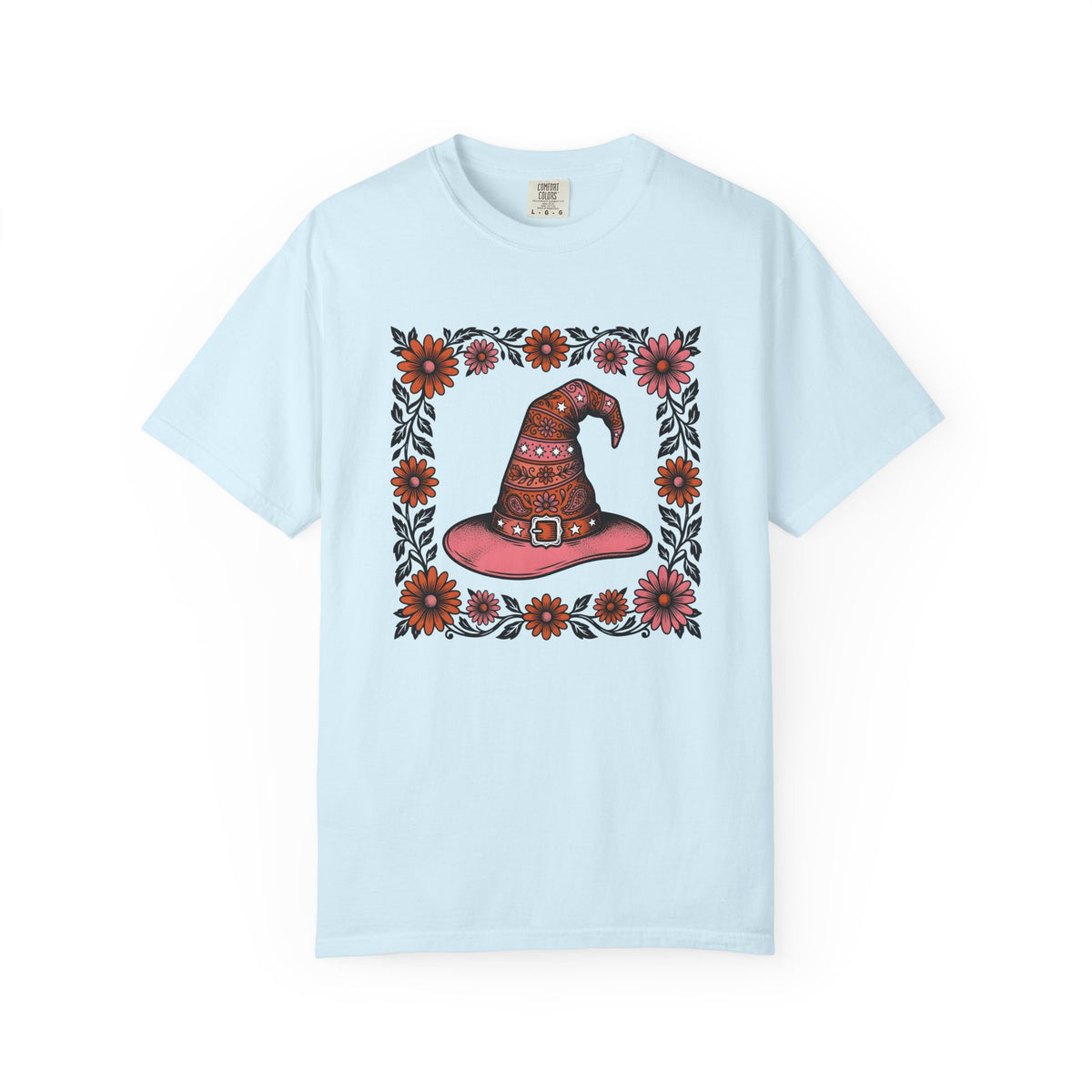 Magic Hat Shirt Halloween Bouquet Unisex Gift Line Art Tee Top Hat T-Shirt