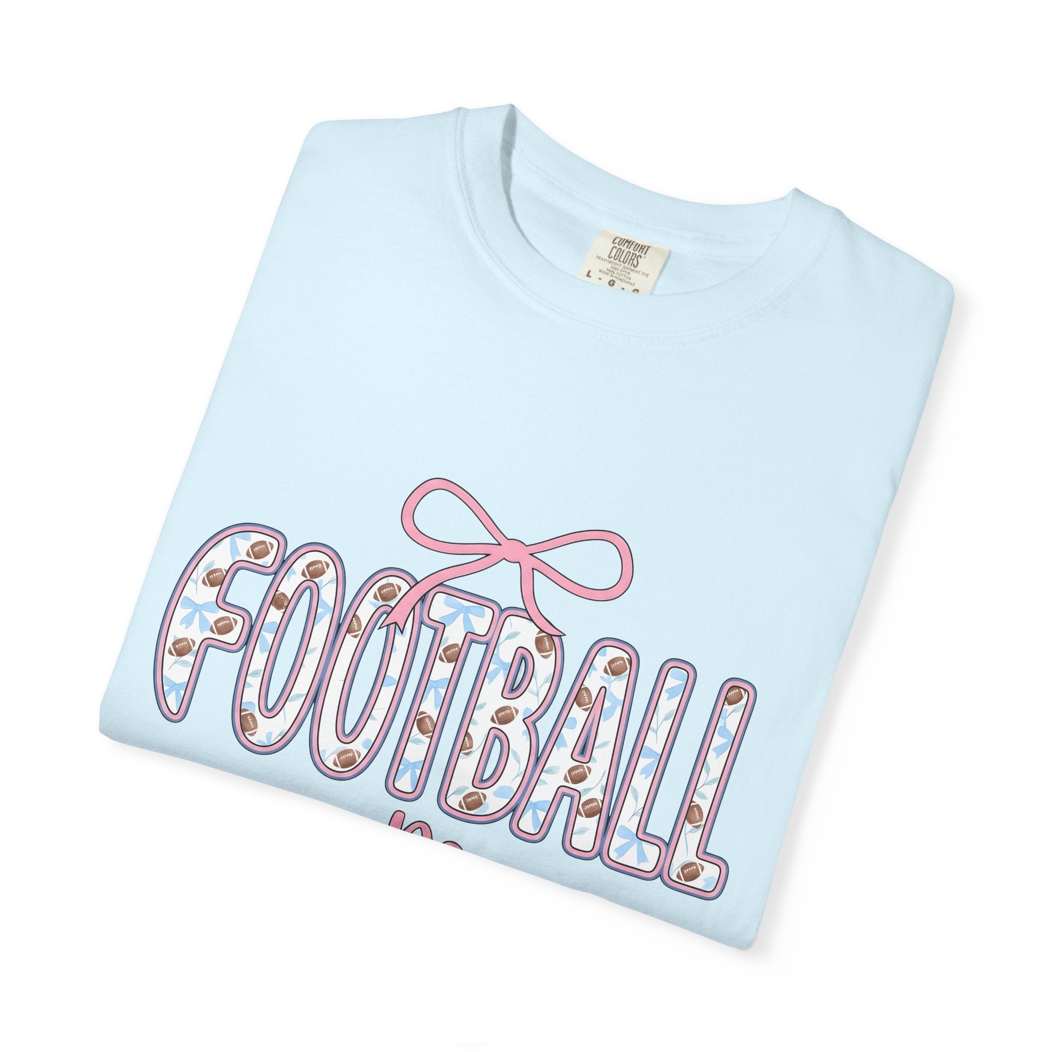 Football Motif Shirt Moms Recreation Gift Women Lively Tee Soccer T-Shirt Mom Fan Footballer Tshirt Leisure Graphic Old School Pink Hair Bow
