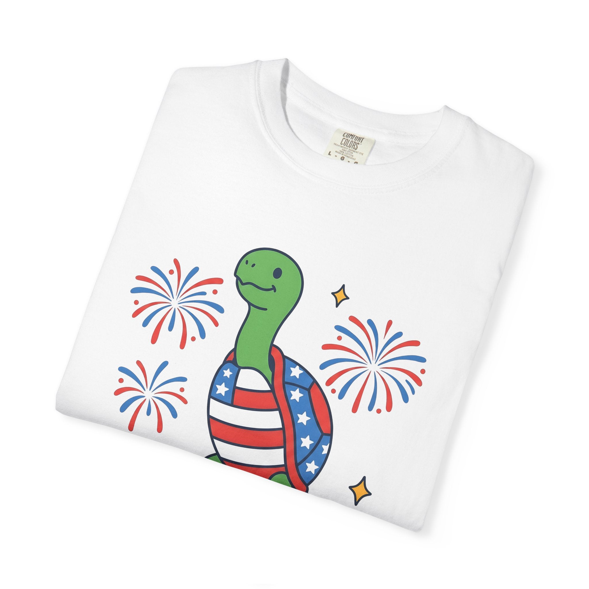 American Turtle Shirt 4th Of July Wildlife Gift Women Comic Tee Turtle T-Shirt Independence Day Enthusiast Fireworks Tshirt Wildlife Graphic