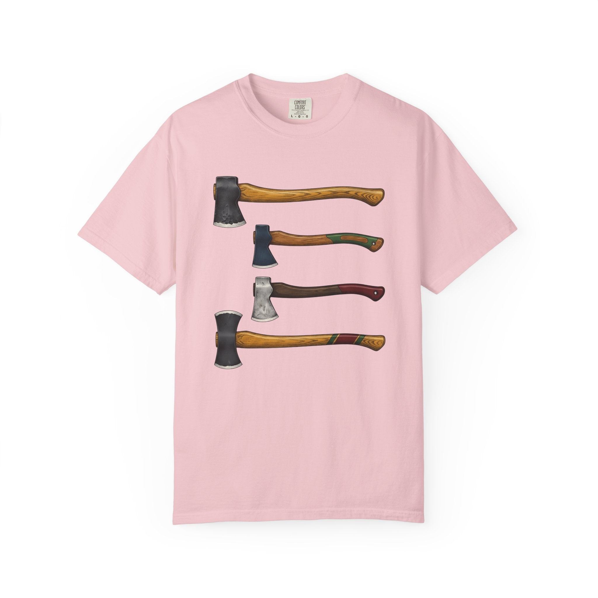 Axe Illustration Shirt Camping Hiking Gift Women Sketch Tee Hatchet T-Shirt Camper Fan Hatchet Tshirt Trekker Graphic Retro Timber Tshirt