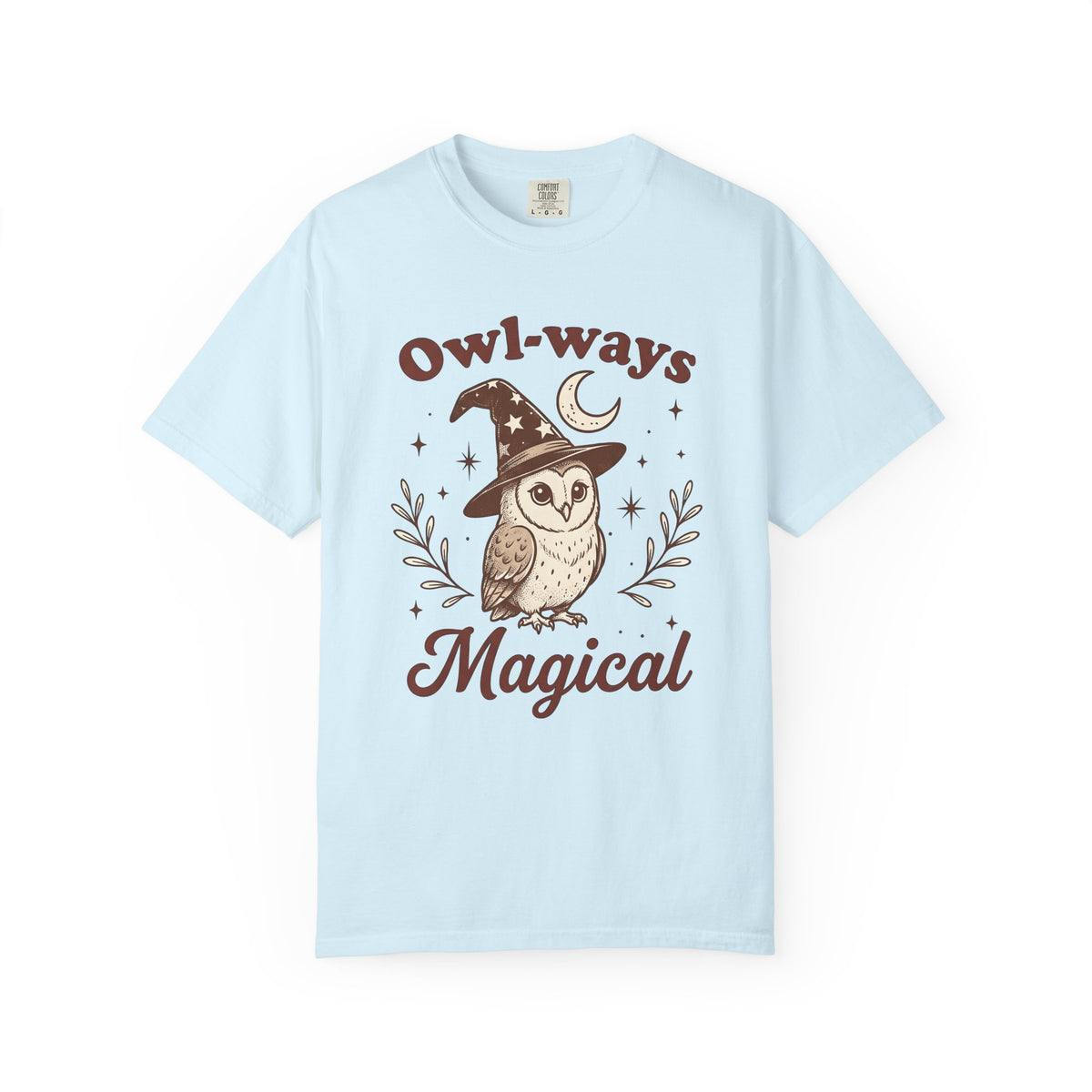 Owl Warlock Hat Shirt Halloween Mystic Unisex Gift Old School Tee Wizard Hat