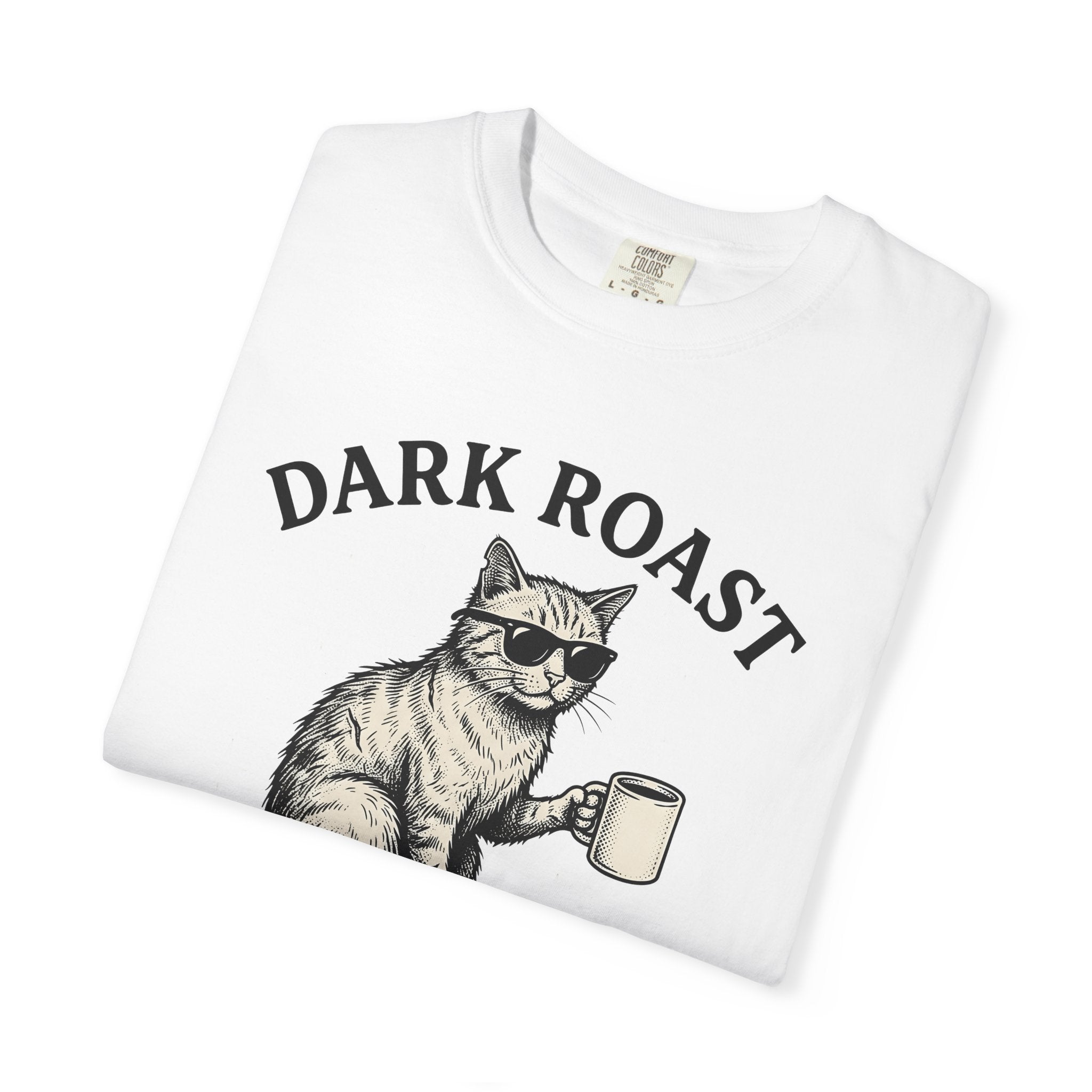 Cat Coffee Cup Shirt Coffee Feline Gift Women Retro Tee Mug T-Shirt Coffee Fan Coffee Cup Tshirt Kitty Graphic Sketch Shades Tshirt