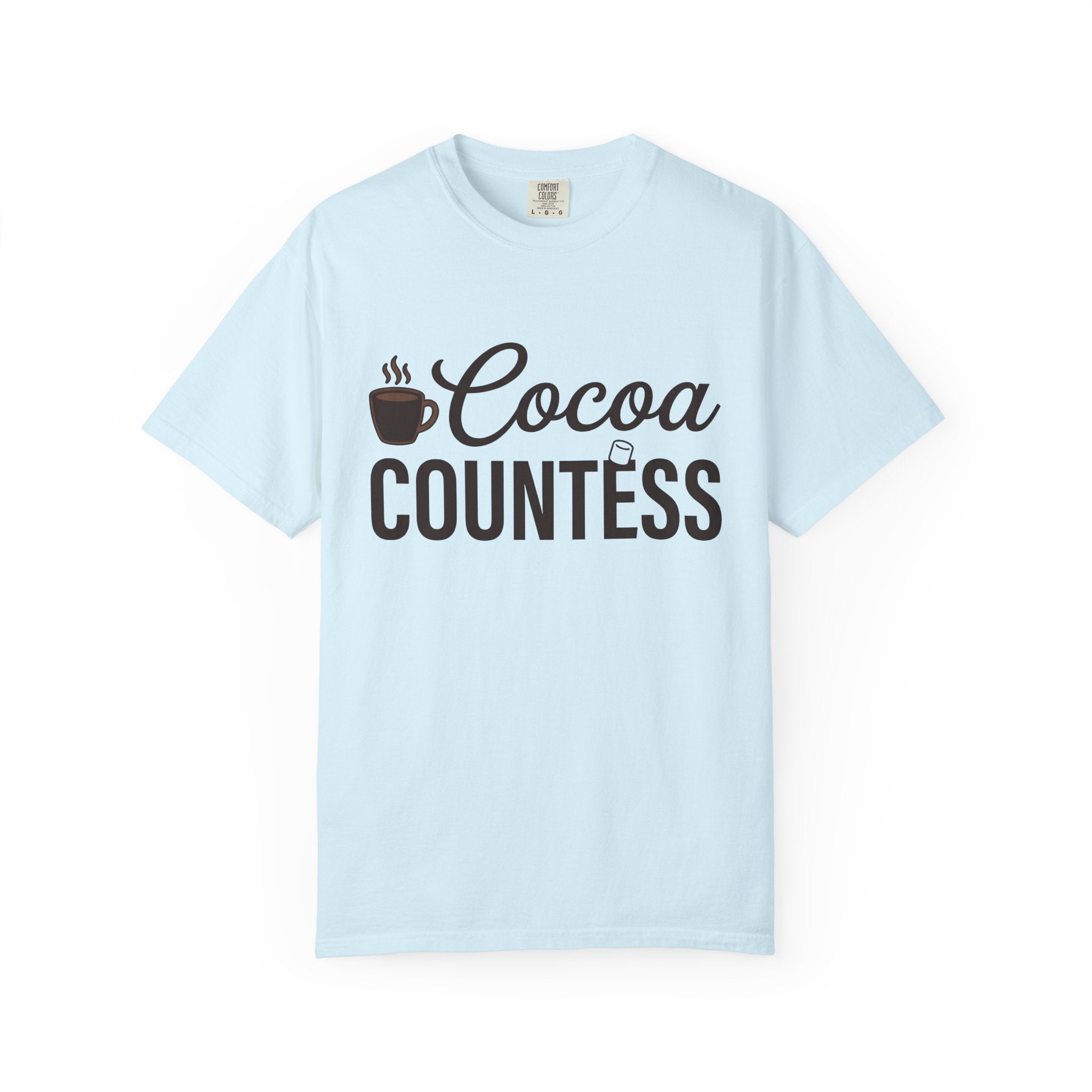 Chocolate Mug Shirt Drinks Snack Gift Women Trendy Tee Hot Chocolate T-Shirt Beverage Fan Cocoa Tshirt Munchie Graphic Basic Marshmallow