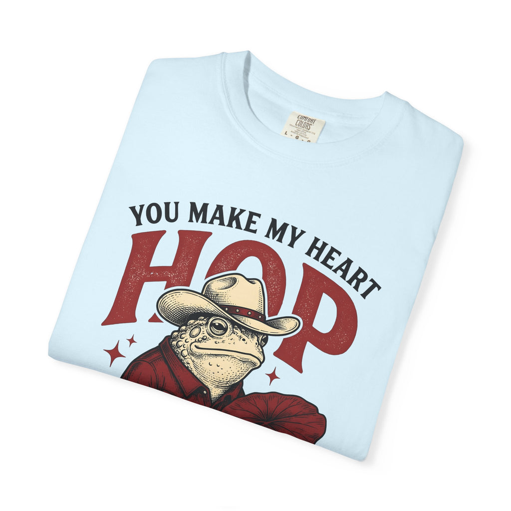 Cowboy Amphibian Shirt St. Valentine's Day Nature Gift Women Old Fashioned Tee Frog T-Shirt Valentine Fan Retro Tshirt Environmental Graphic