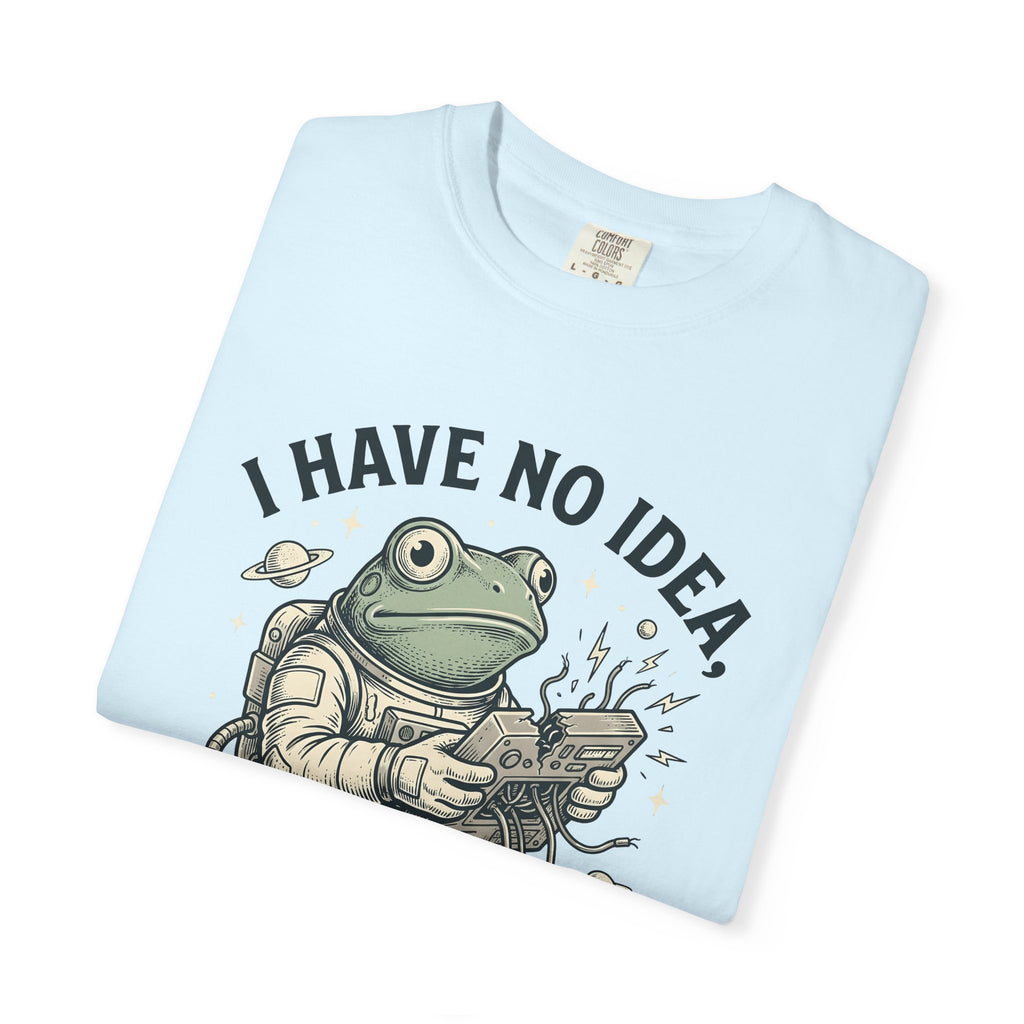 Astronaut Frog Shirt Funny Planets Gift Women Cartoon Tee Space Frog T-Shirt Comedy Fan Cartoonish Tshirt Galaxy Graphic Doodle