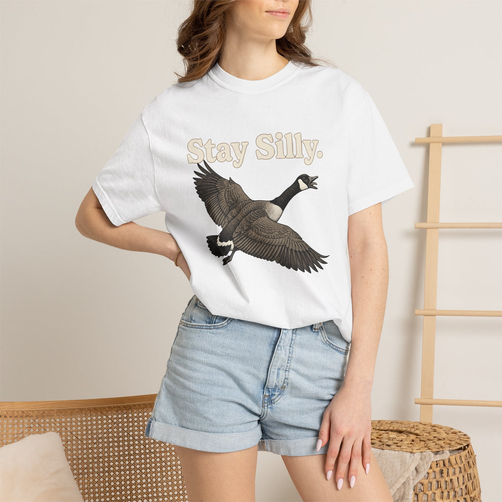 Soaring Goose Shirt Animals Fauna Gift Women Retro Tee Goose T-Shirt Wildlife Fan Vintage Tshirt Wildlife Graphic Sketch Funny Tshirt