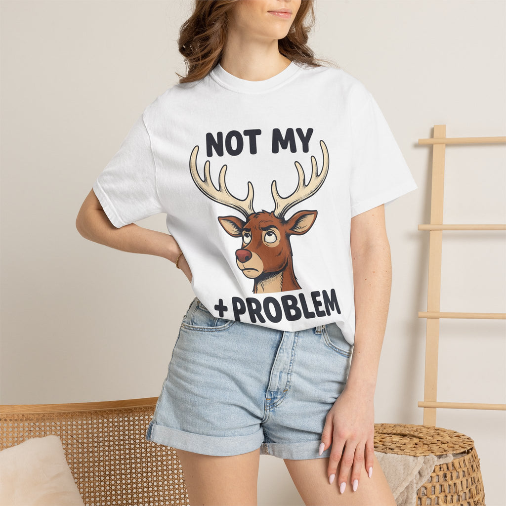Stag Art Shirt Christmas Nature Gift Women Animated Tee Deer T-Shirt Xmas Fan Cartoon Tshirt Wilderness Graphic Old School Rack Tshirt