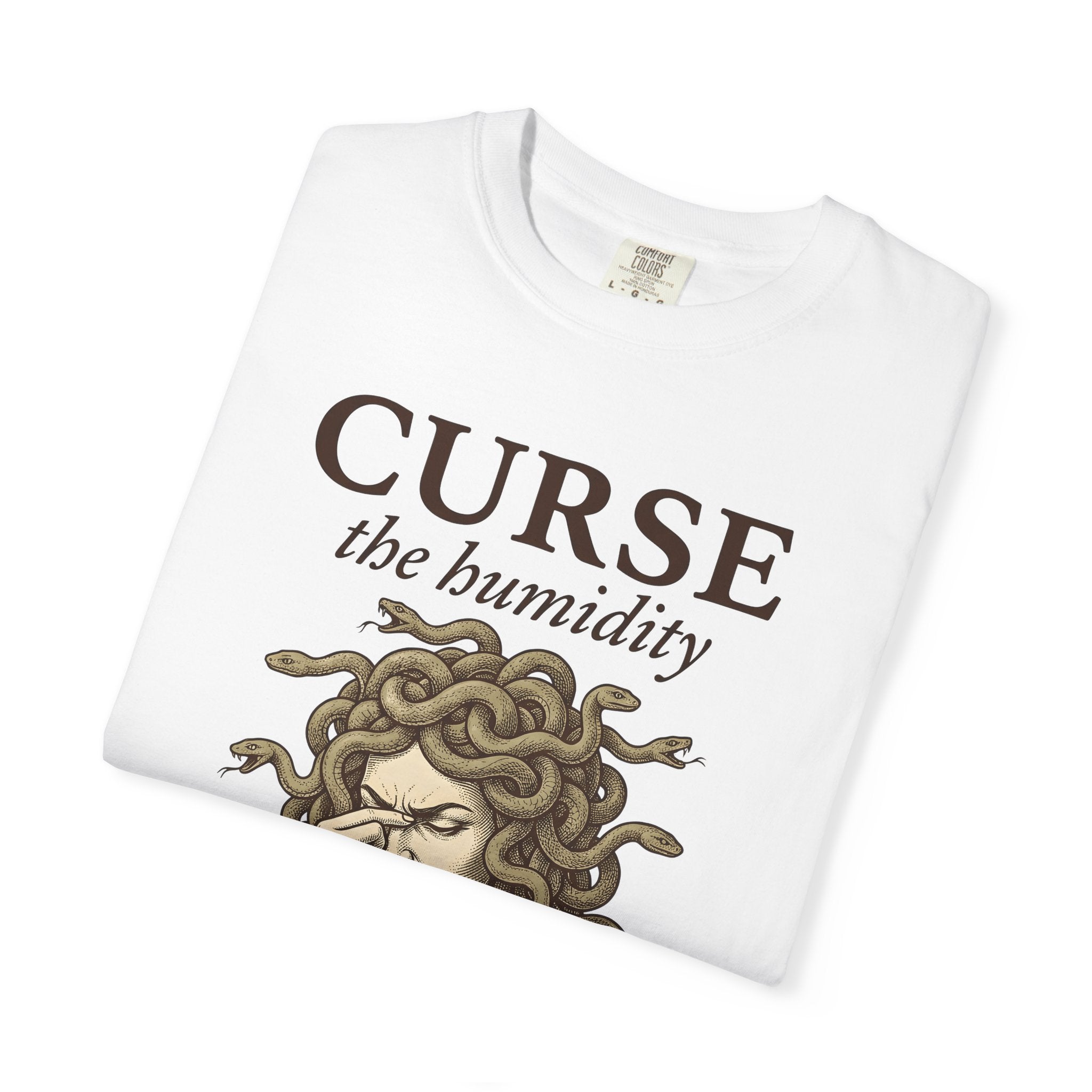 Medusa Design Shirt St. Valentine's Day Folklore Gift Women Distressed Tee Gorgon T-Shirt Valentine Fan Vintage Tshirt Mythology Graphic Ink