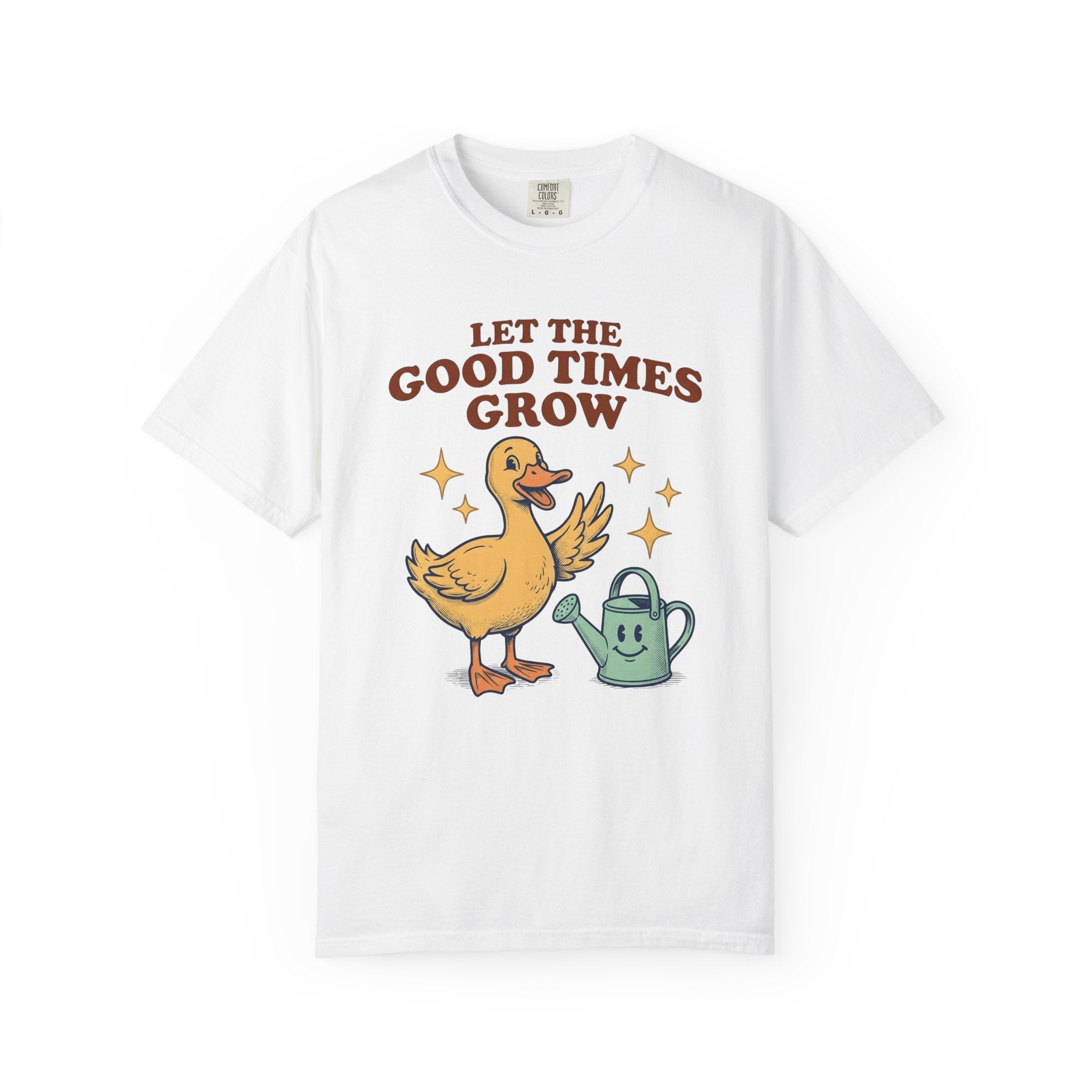 Duck Garden Decor Shirt Gardening Pets Gift Women Farmhouse Tee Duck Statue T-Shirt Gardener Enthusiast Rustic Tshirt Animal Graphic Doodle