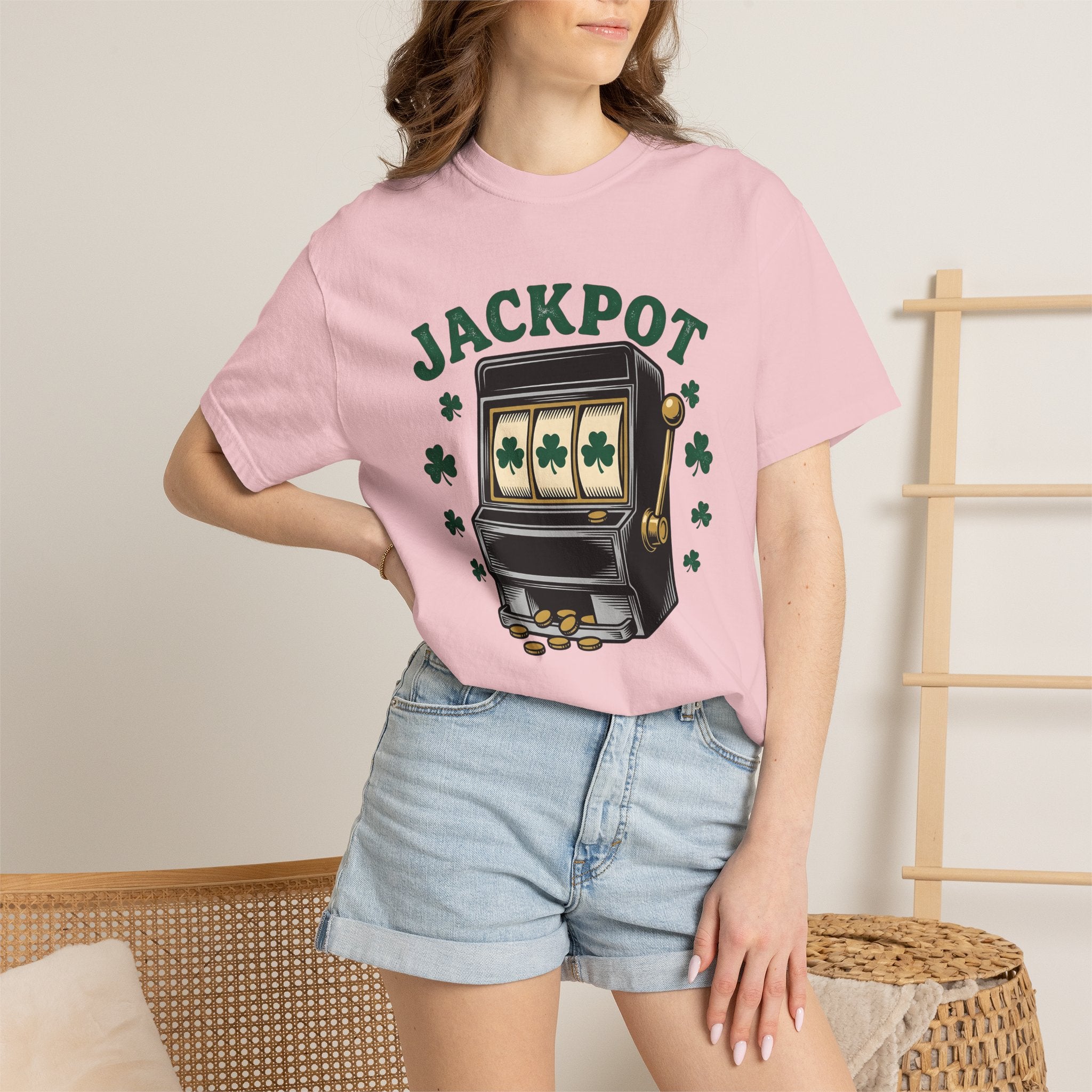 Slot Machine Shirt St Patrick's Day Gambling Gift Women Vintage Tee Poker Machine T-Shirt Luck Fan Retro Tshirt Betting Graphic Throwback