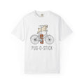 Pug Bicycle Shirt Funny Dog Gift Women Cartoon Tee Doggy T-Shirt Humor Fan Comic Tshirt Canine Graphic Minimalist Pogo Stick Tshirt