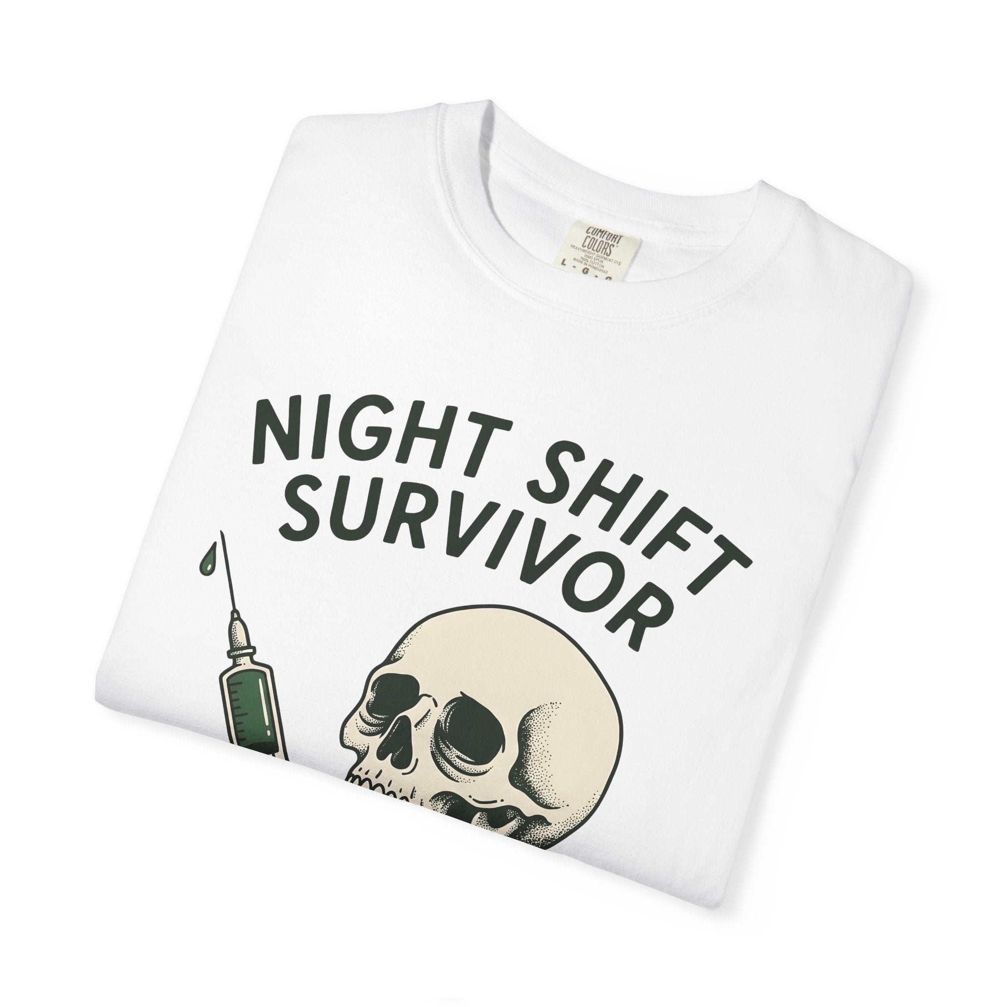 Skull Needle Shirt Nurses Fall Gift Women Traditional Tee Sewing T-Shirt Nurse Enthusiast Classic Tshirt Autumn Graphic Retro Bony Hand