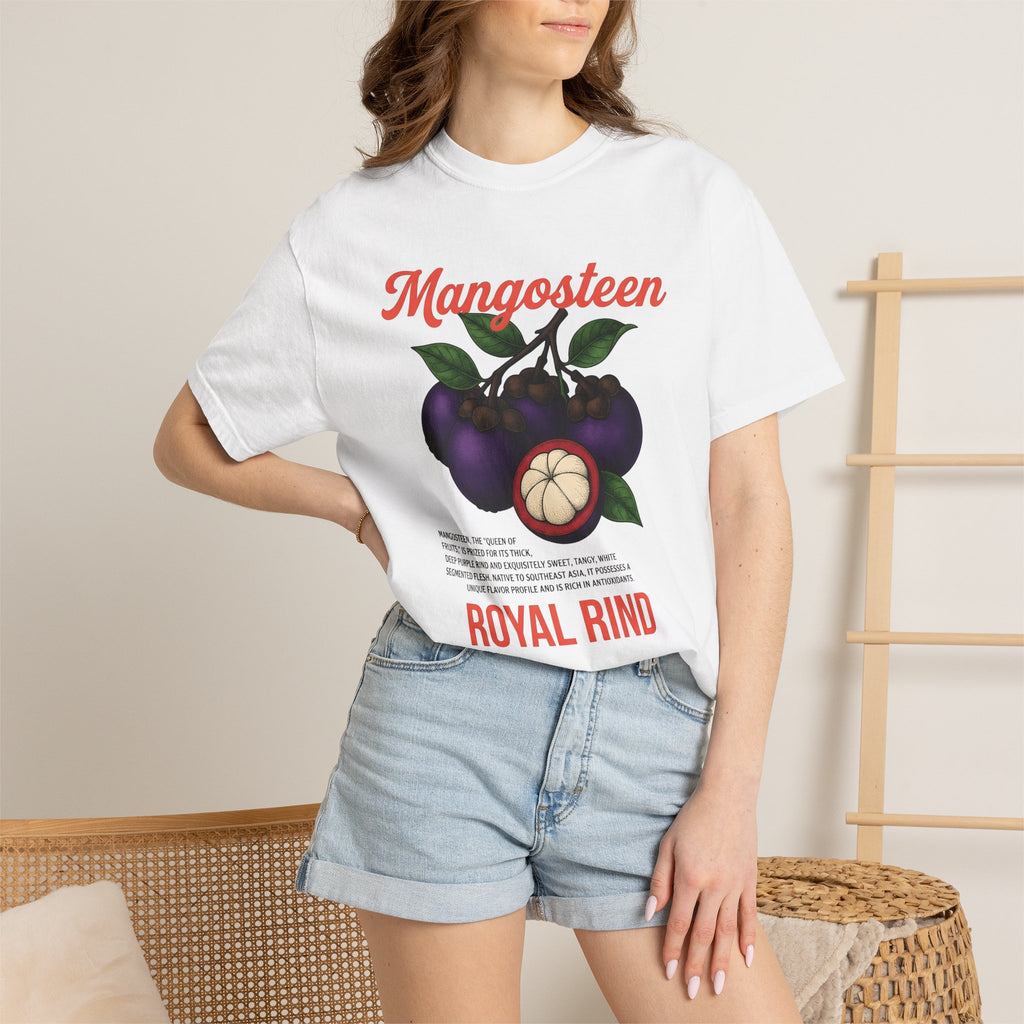 Mangosteen Fruit Shirt Fruit Kitchen Gift Women Hand Drawn Tee Mangosteen T-Shirt Fruit Fan Hand Drawn Tshirt Cooking Graphic Watercolor