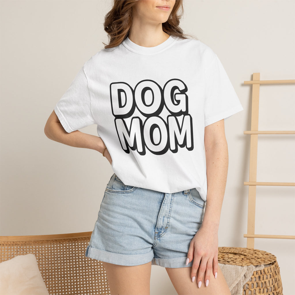 Statement Text Art Shirt Dog Mom Animals Gift Women Whimsical Tee Typography T-Shirt Dog Mom Fan Illustrative Tshirt Creature Graphic