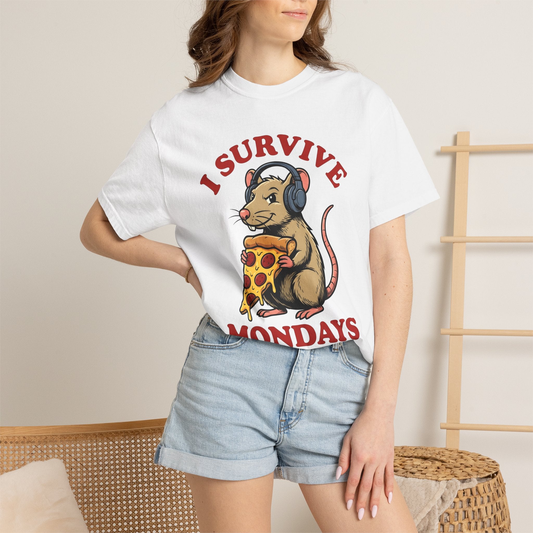 Mouse Slice Shirt Funny Cuisine Gift Women Comic Tee Mouse Piece T-Shirt Humor Fan Cartoon Tshirt Food Graphic Vintage Earphones Tshirt