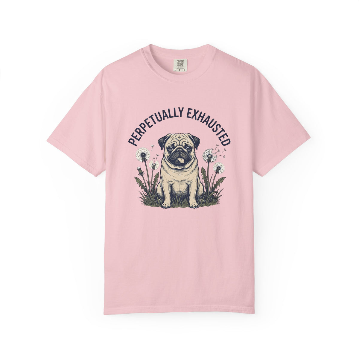 Pug Dog Shirt Dog Humor Unisex Gift Hand Drawn Tee Puggle T-Shirt Dog Fan