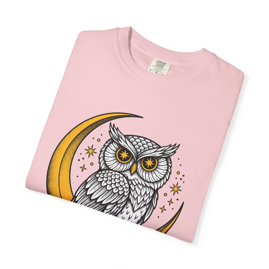 Night Owl Shirt Boho Chic Astrology Gift Women Hippie Tee Owl T-Shirt Bohemian Fan Psychedelic Tshirt Zodiac Graphic Retro Sparkles Tshirt