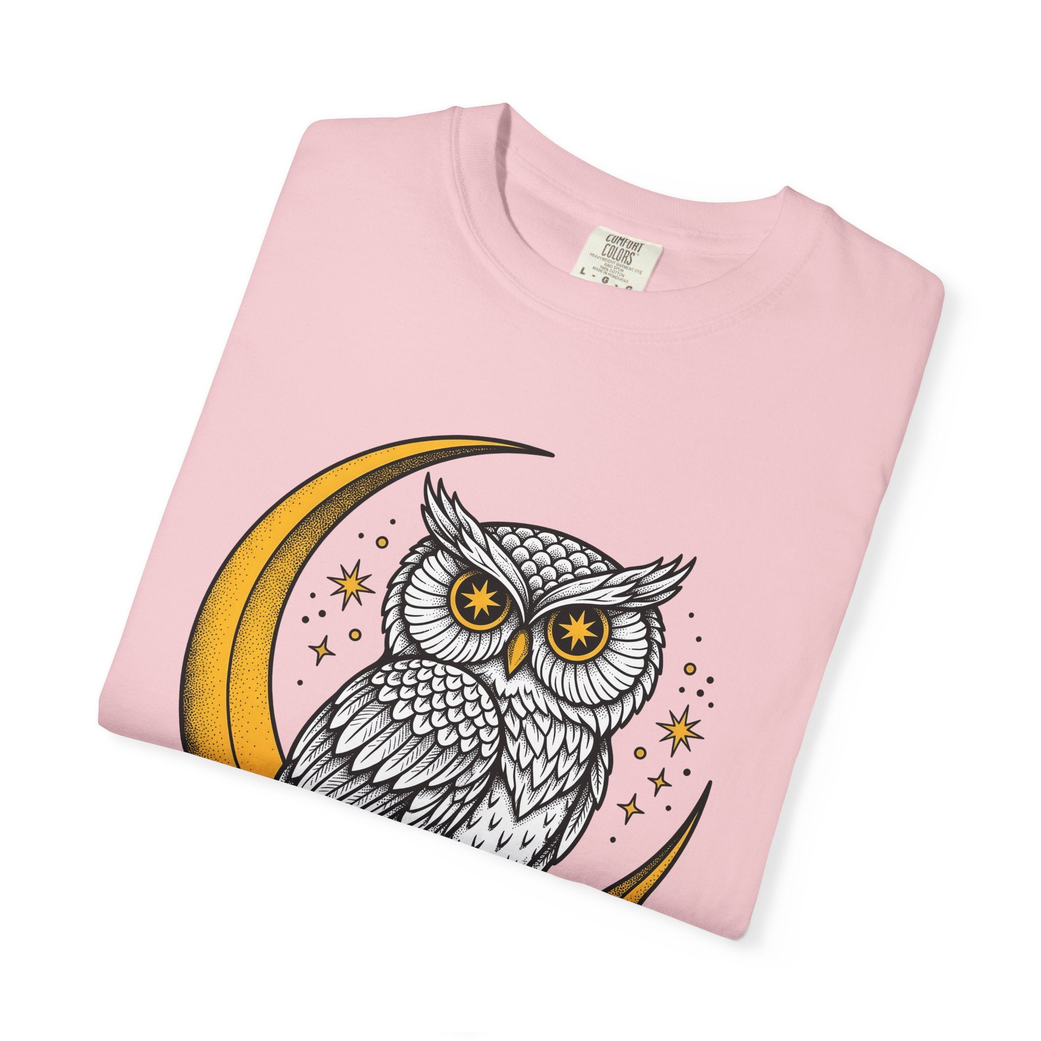 Night Owl Shirt Boho Chic Astrology Gift Women Hippie Tee Owl T-Shirt Bohemian Fan Psychedelic Tshirt Zodiac Graphic Retro Sparkles Tshirt