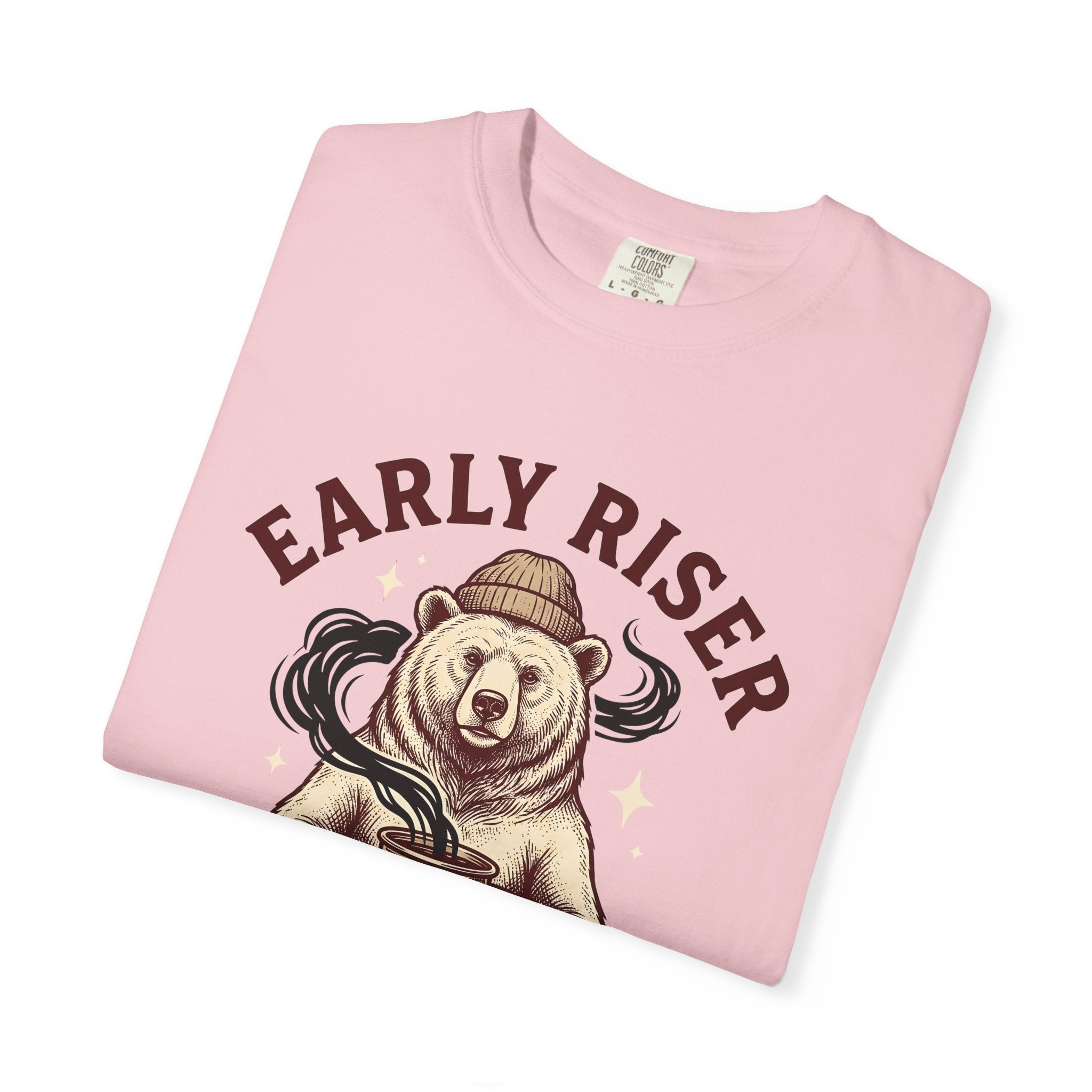 Bear Mug Shirt Coffee Wildlife Gift Women Retro Tee Mug T-Shirt Coffee Fan Vintage Tshirt Animal Graphic Sketch Knit Hat Tshirt