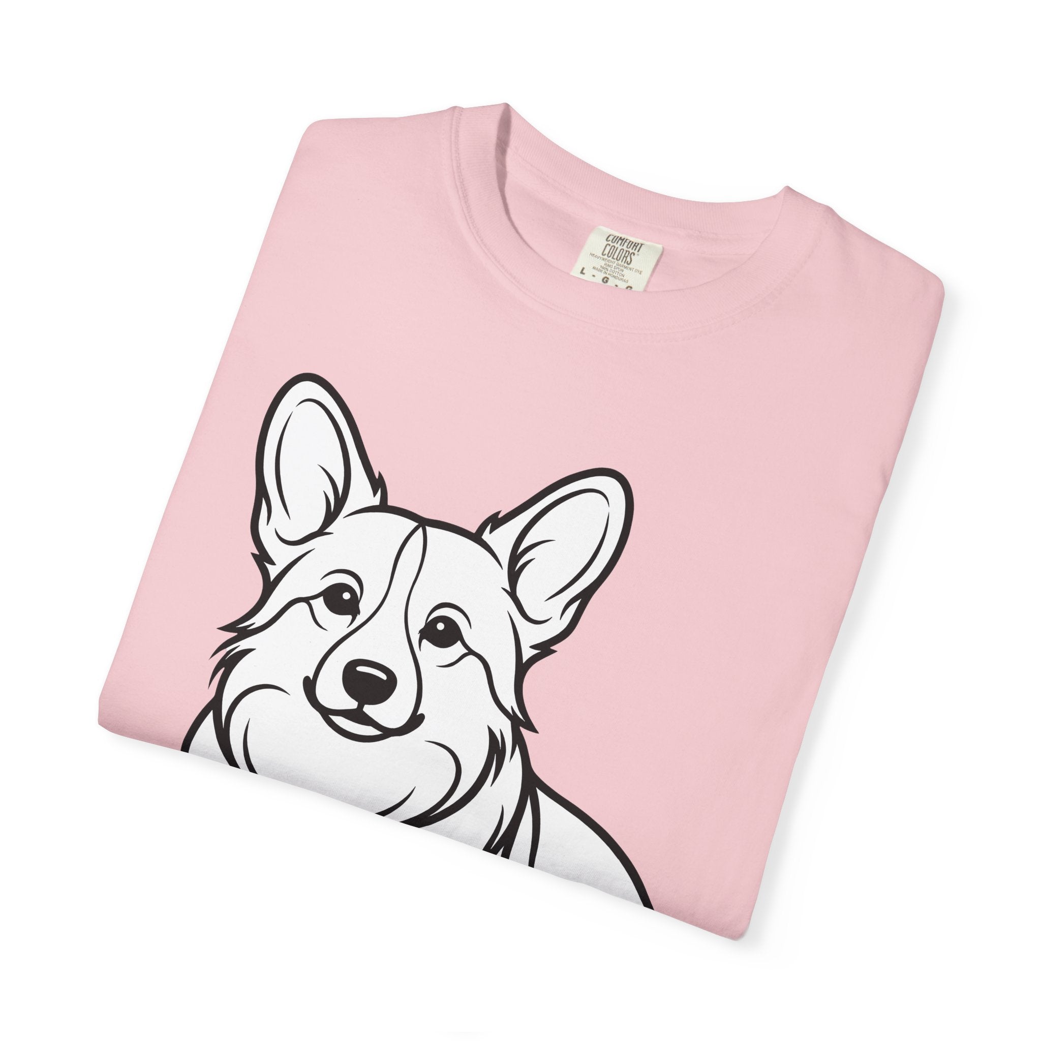 Corgi Dog Shirt Dog Fauna Gift Women Cartoon Tee Puppy T-Shirt Dog Fan Corgi Tshirt Wildlife Graphic Geometric Pet Animal Tshirt