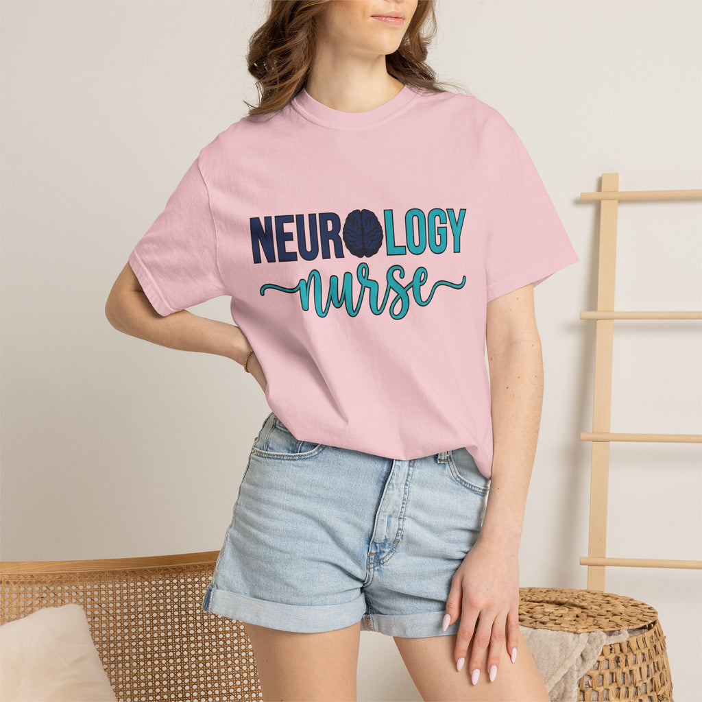 Brain Art Shirt Nurse Hospital Gift Women Heavy Tee Cerebral Art T-Shirt Nursing Enthusiast Graphic Design Medical Graphic Clean Calligraphy