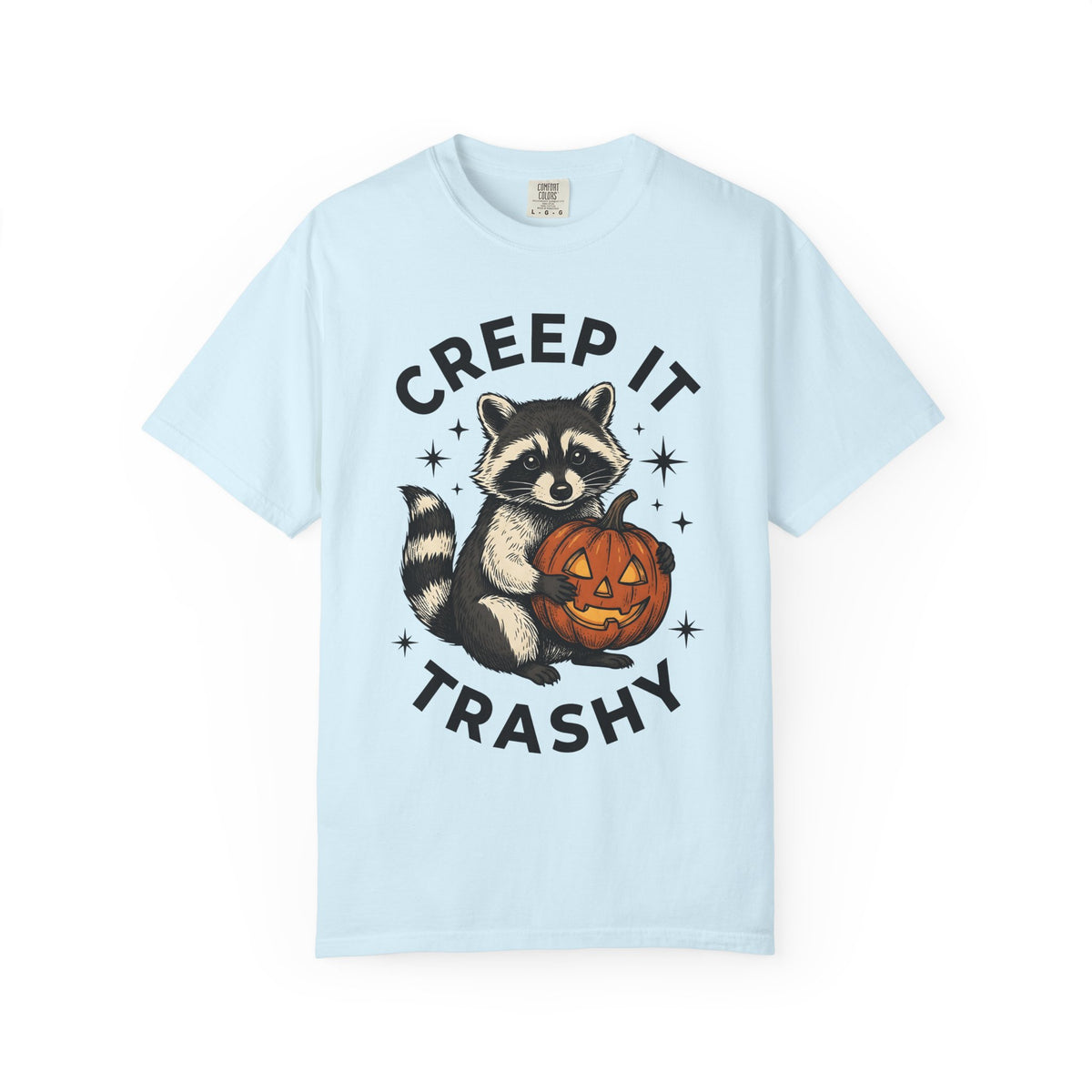 Raccoon Jack-O'-Lantern Shirt Halloween Wildlife Gift Women Retro Tee Pumpkin T-Shirt Halloween Fan Vintage Tshirt Animal Graphic Sketch