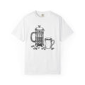 French Press Brew Shirt Coffee Bakeware Gift Women Classic Tee Cafetiere T-Shirt Coffee Fan Vintage Tshirt Baking Graphic Line Art Roasted