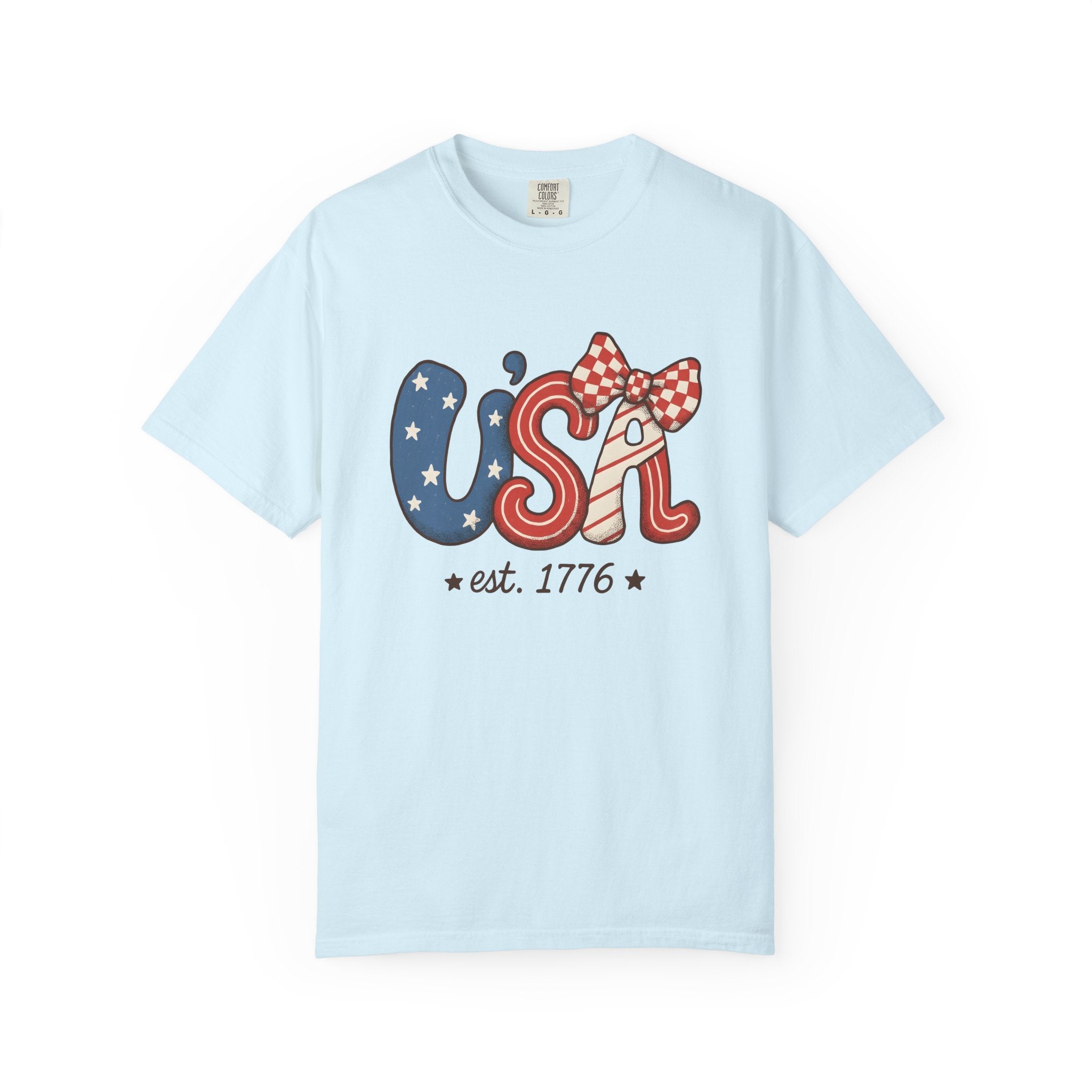 American Letters Shirt 4th Of July Freedom Gift Women Retro Tee Alphabet T-Shirt Patriotic Fan Vintage Tee Retro Tshirt Liberty Graphic