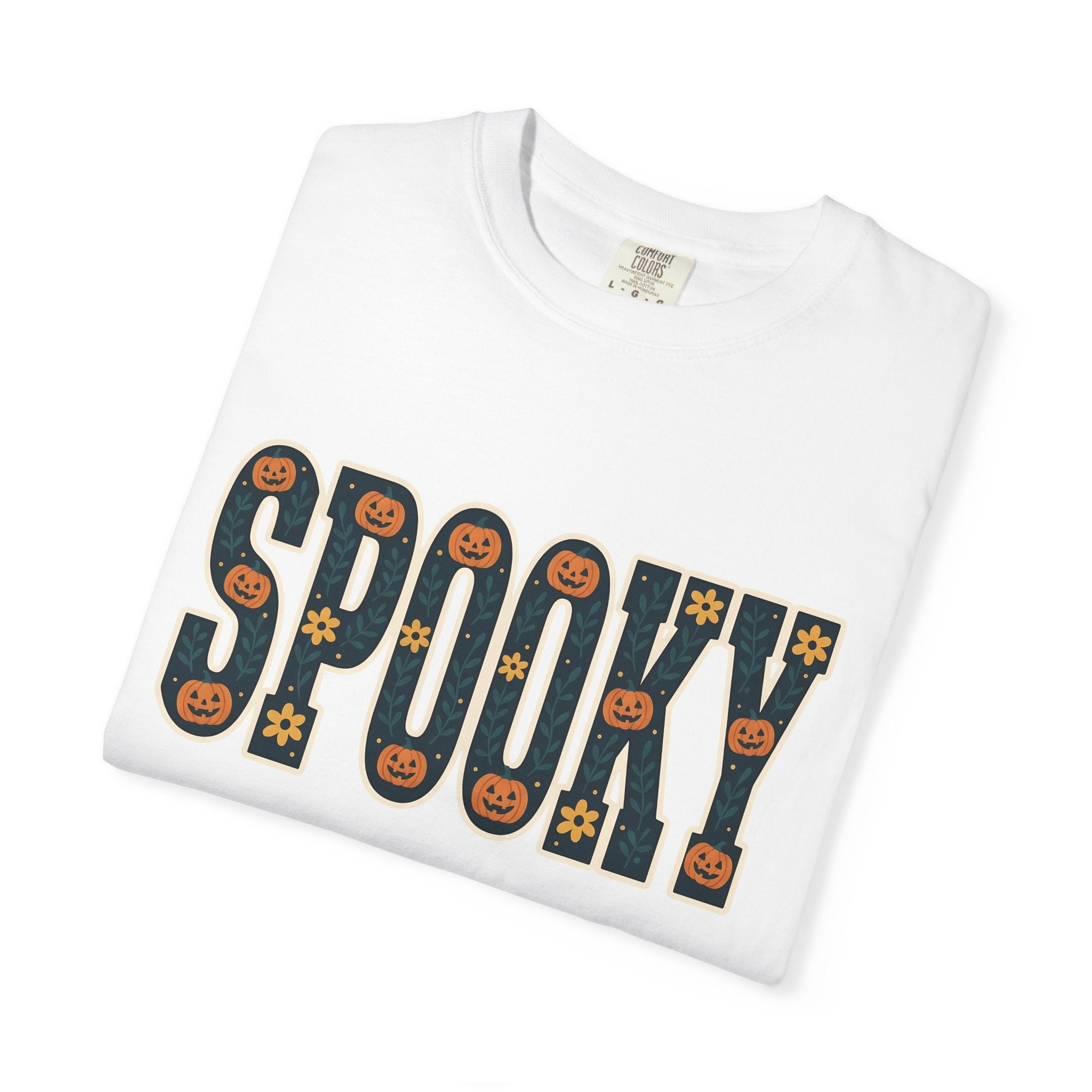 Pumpkin Flower Design Shirt Halloween Fall Gift Women Playful Tee Gourd T-Shirt Halloween Fan Pumpkin Graphic Vintage Blossoms Tshirt