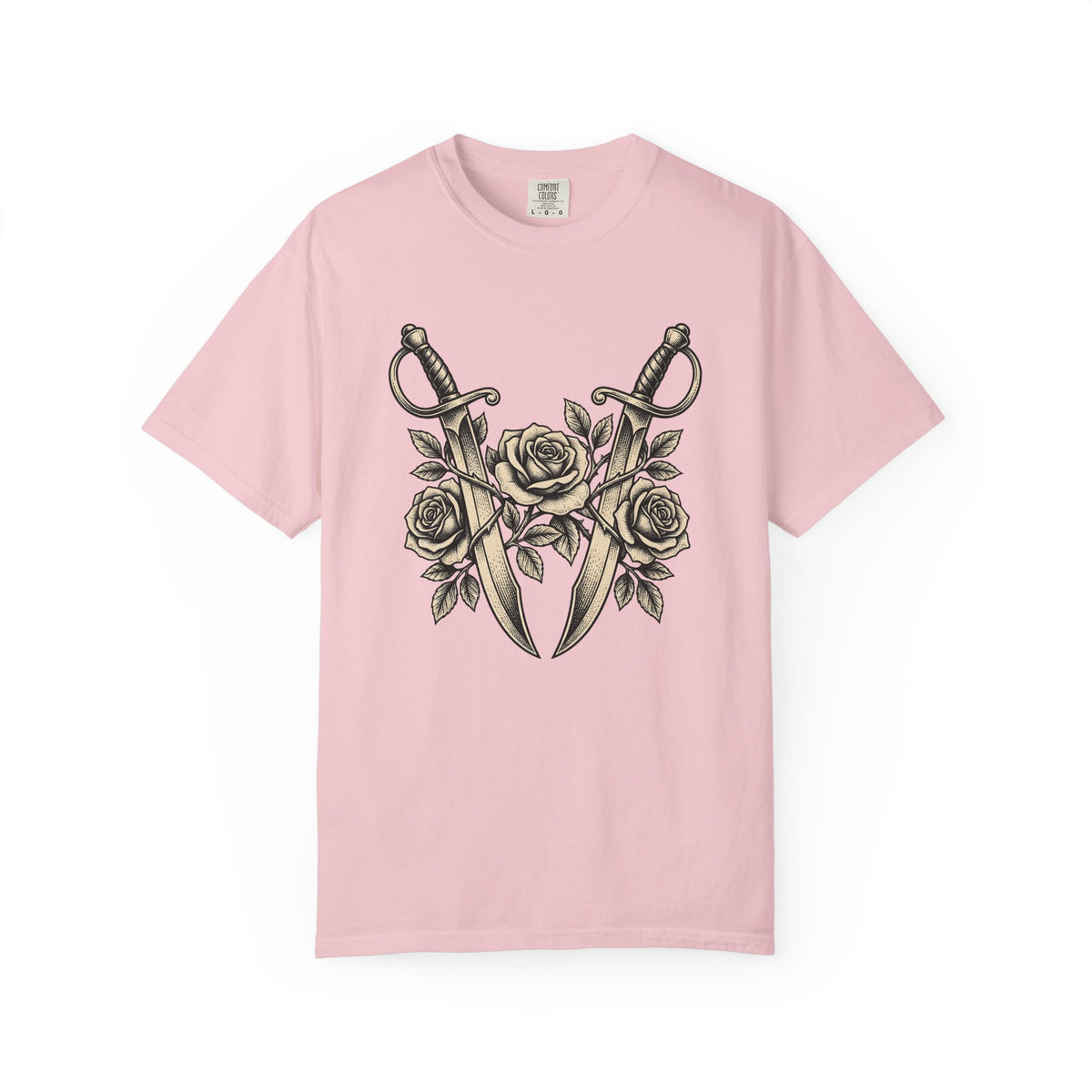 Stiletto Flower Shirt Floral Spooky Gift Women Sketch Tee High Heel Flower T-Shirt Florist Fan Drawing Graphic Tshirt Old School Bouquet