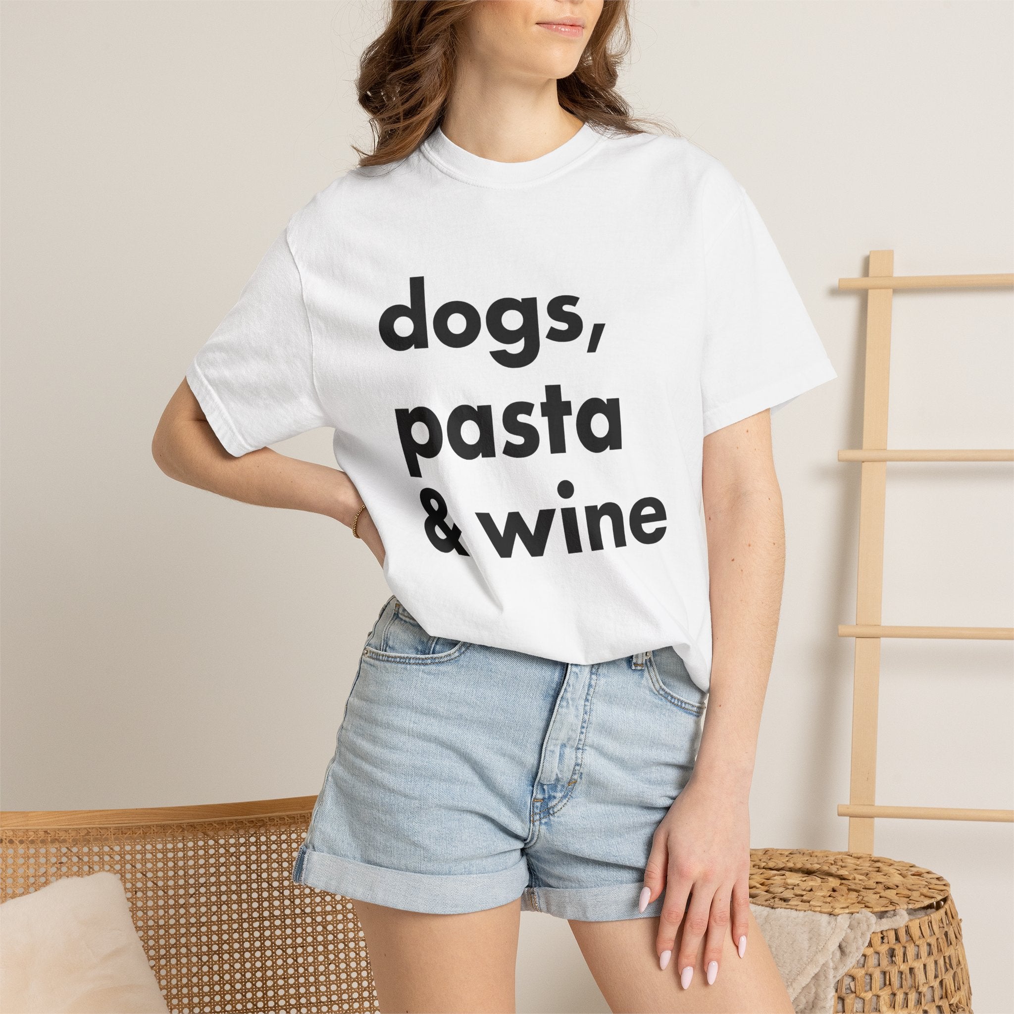 Bold Lettering Design Shirt Dog Gourmet Gift Women Contemporary Tee Typography T-Shirt Dog Fan Minimalist Tshirt Gourmet Design Graphic