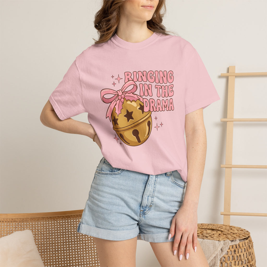Merry Bell Shirt Christmas Comedy Gift Women Caricature Tee Jingle Bell T-Shirt Xmas Fan Cartoon Tshirt Humor Graphic Old School Knot Tshirt