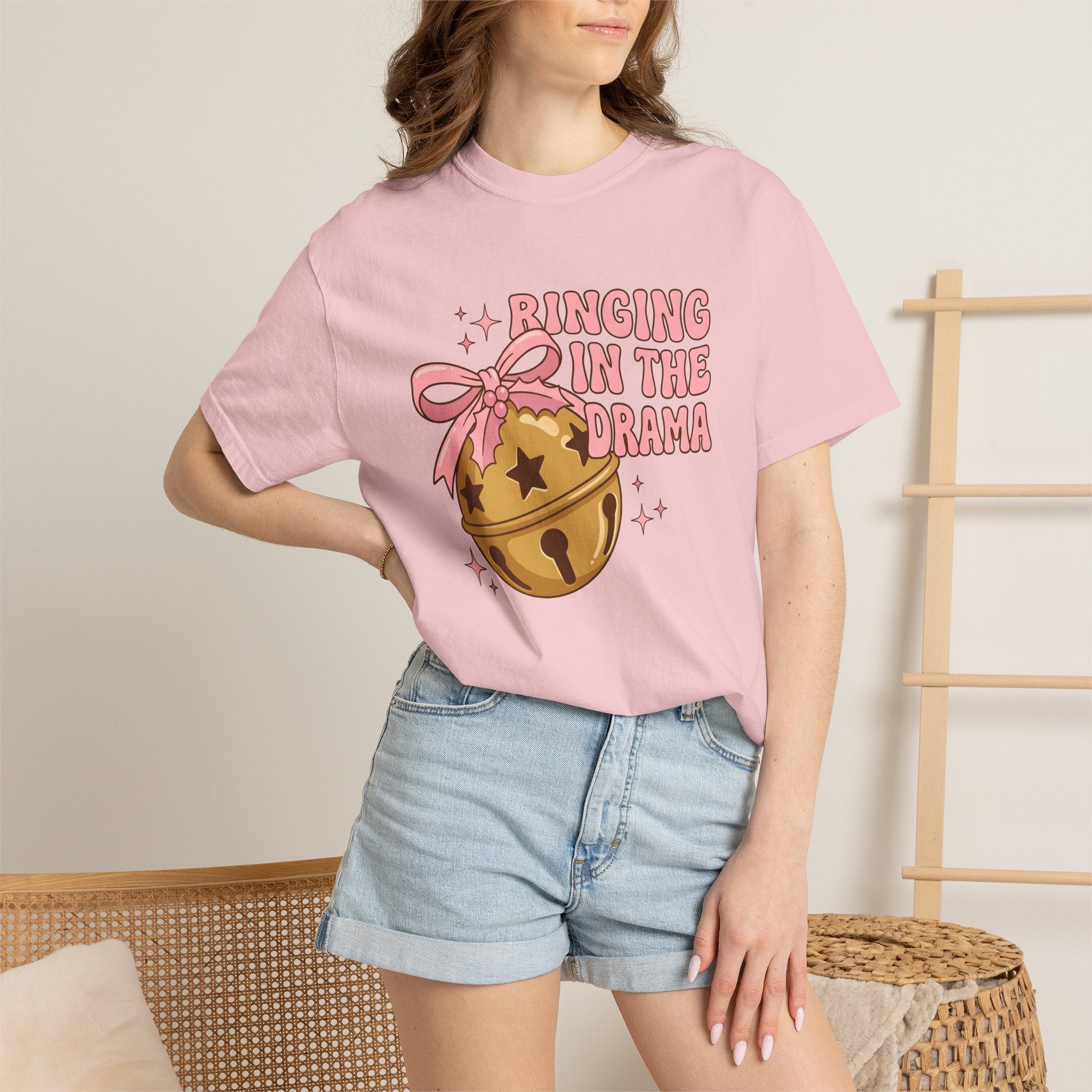 Merry Bell Shirt Christmas Comedy Gift Women Caricature Tee Jingle Bell T-Shirt Xmas Fan Cartoon Tshirt Humor Graphic Old School Knot Tshirt