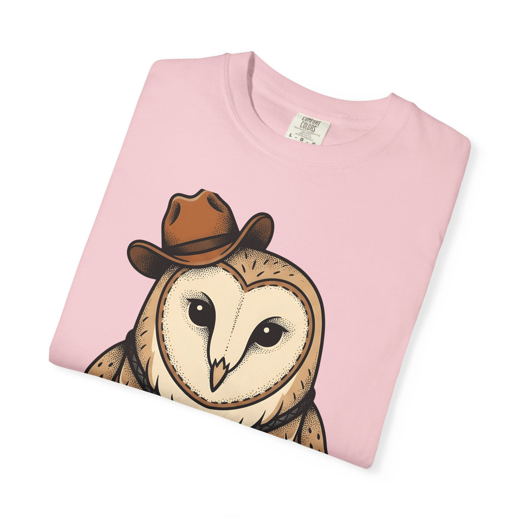 Owl Hat Western Shirt Cowgirl Cowboy Gift Women Line Art Tee Western Hat T-Shirt Rodeo Fan Minimalist Tshirt Cowboy Graphic Classic