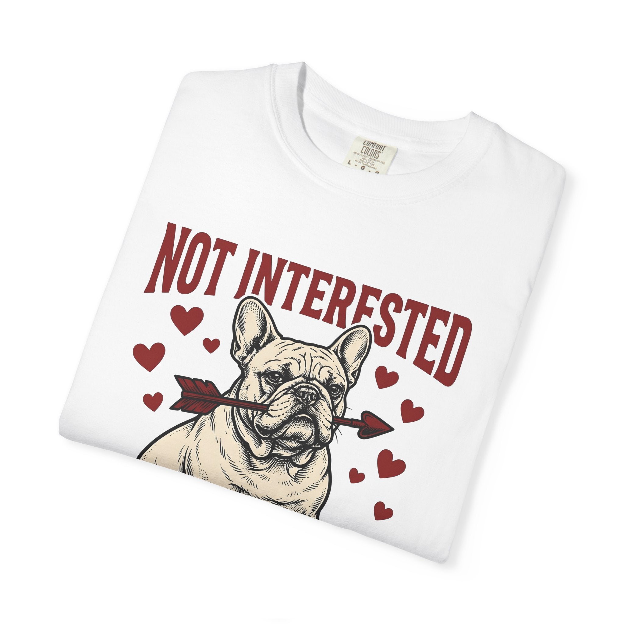 French Bulldog Shirt St. Valentine's Day Animal Gift Women Old School Tee Bouledogue Francais T-Shirt Valentine Fan Retro Tshirt Pet Graphic