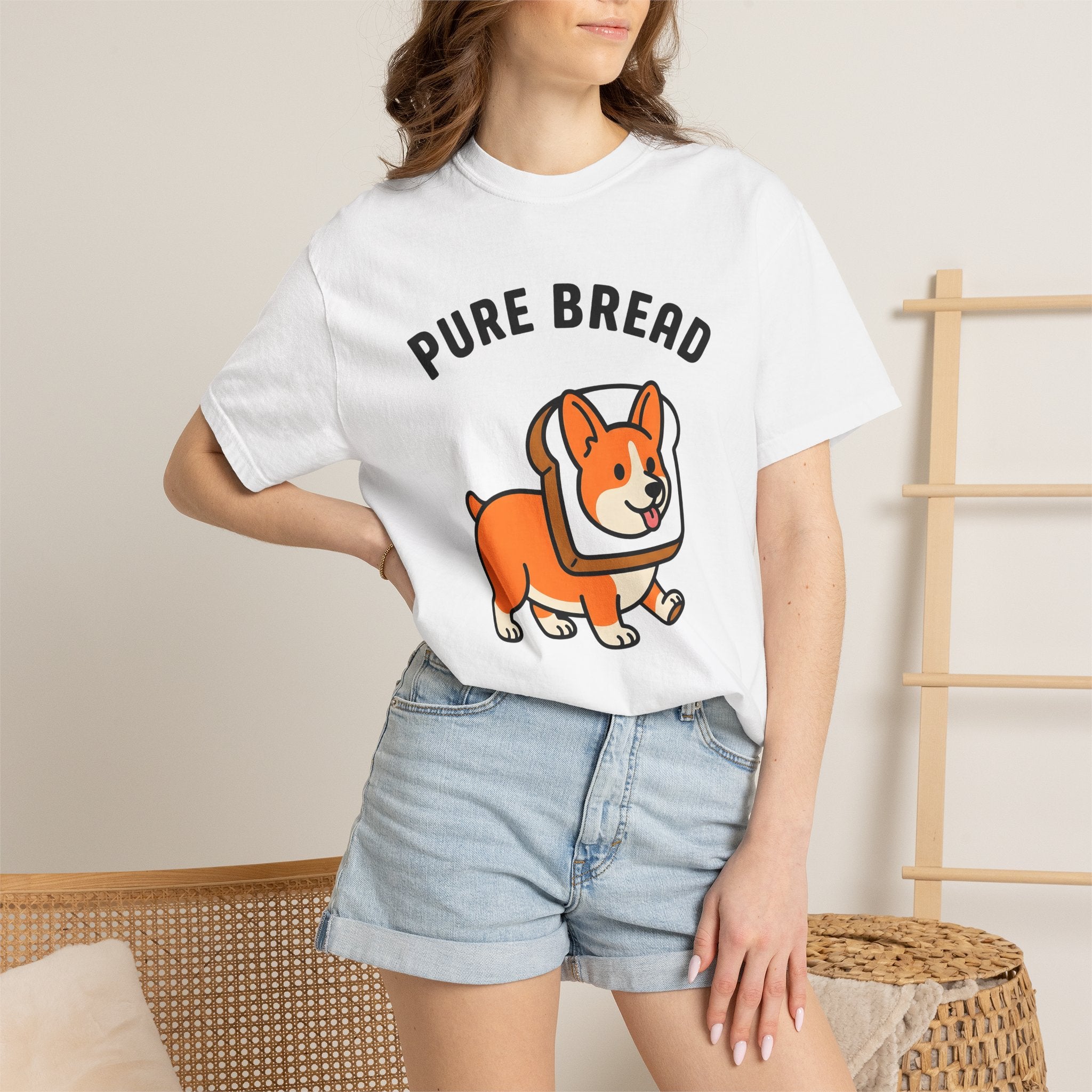 Corgi Bread Shirt Funny Dog Gift Women Cartoon Tee Corgi T-Shirt Humor Fan Comic Tshirt Canine Graphic Kawaii Sandwich Tshirt