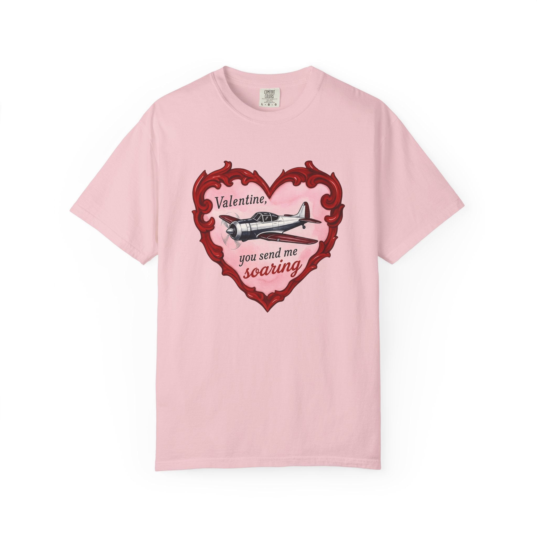 Airplane Love Shirt St Valentines Day Airplane Gift Women Retro Tee Aeroplane T-Shirt Valentine Fan Vintage Tshirt Aircraft Graphic Sketch