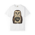 Owl Tea Cup Shirt Tea Animal Gift Women Vintage Tee Teacup T-Shirt Tea Fan Retro Tshirt Wildlife Graphic Hand Drawn Glasses Tshirt