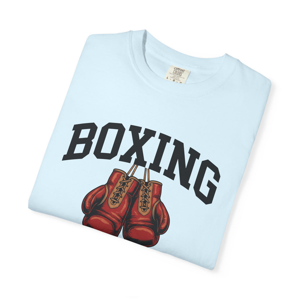 Boxing Gloves Shirt Boxing Fitness Gift Women Bold Graphic Tee Punching Bag T-Shirt Boxer Fan Graphic Design Illustration Workout Graphic