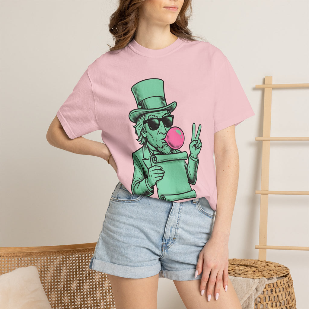 Uncle Sam Shirt America Flag Gift Women Comic Tee Patriot T-Shirt American Fan Patriotic Tshirt Banner Graphic Vintage Victory Hand Tshirt