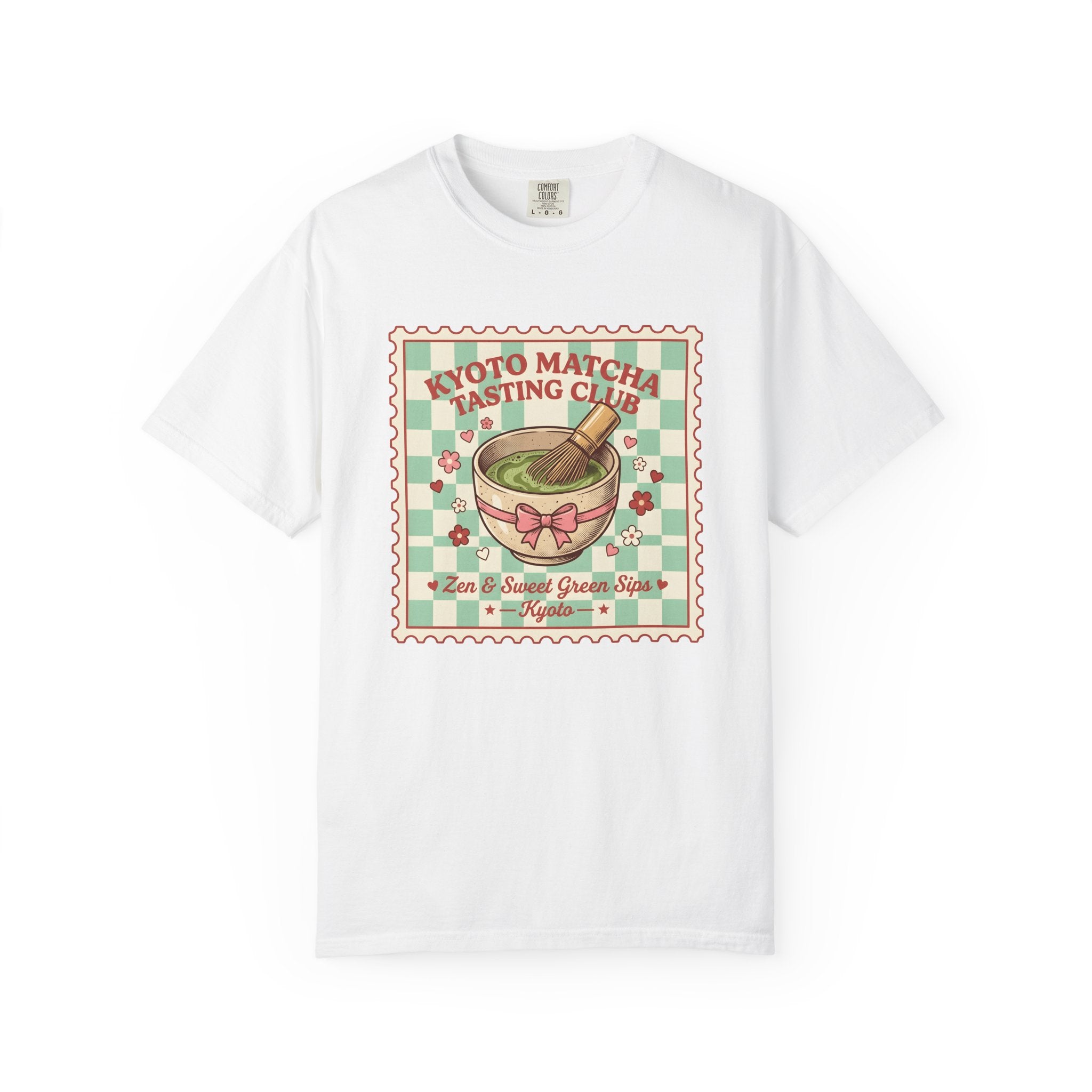 Matcha Bowl Shirt Drinks Tea Gift Women Kawaii Tee Tea Bowl T-Shirt Beverage Fan Tea Cup Tshirt Tea Design Vintage Cherry Blossom Tshirt