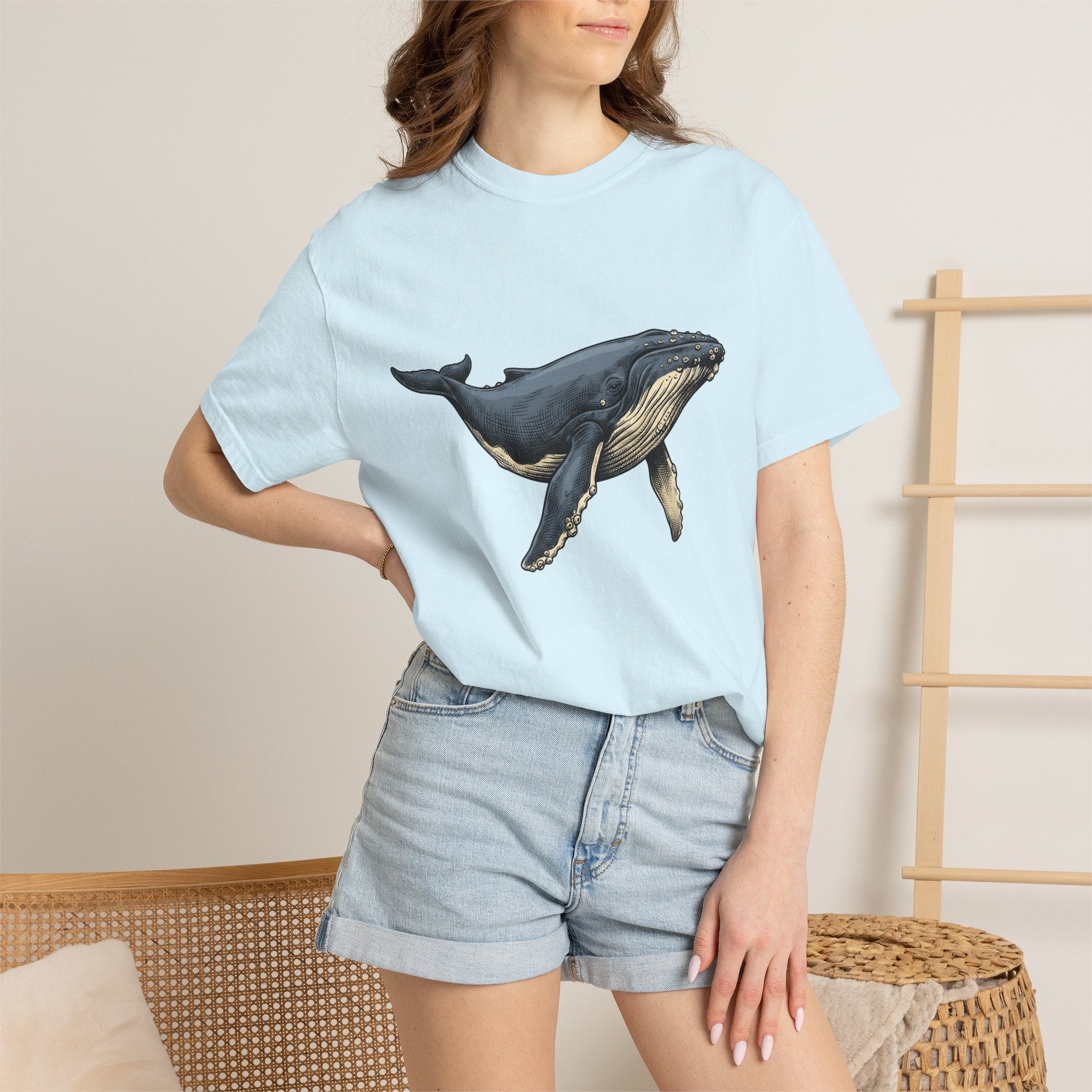 Whale Shirt Animals Nautical Gift Women Vintage Tee Orca T-Shirt Wildlife Fan Cetacean Tshirt Marine Graphic Hand Drawn Ocean Tshirt