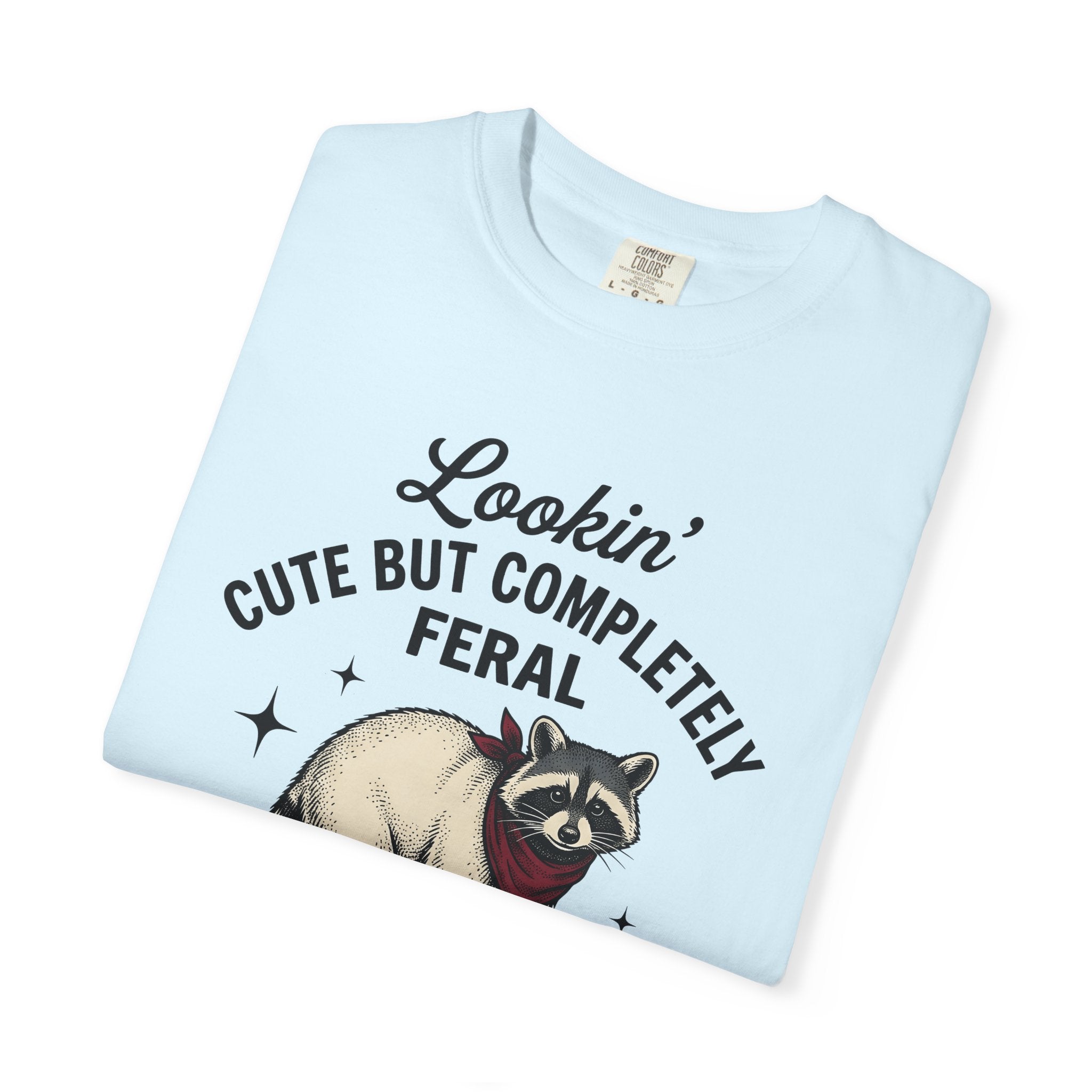 Raccoon Kerchief Shirt Cowgirl Creatures Gift Women Antique Tee Bandana T-Shirt Rodeo Fan Vintage Tshirt Animal Graphic Line Art Metal