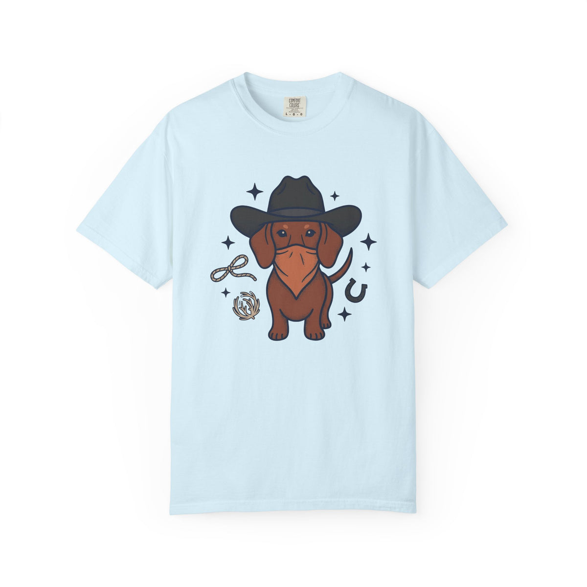 Rodeo Dog Shirt Dog Western Wear Unisex Gift Hand Drawn Tee Cowdog T-Shirt Dog