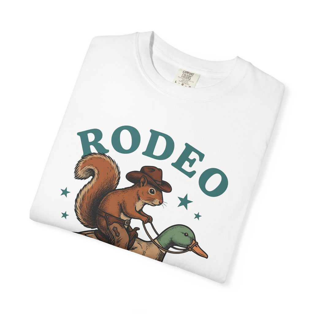 Squirrel Cowboy Shirt Animal Cowboy Gift Women Retro Tee Rodent T-Shirt Wildlife Fan Vintage Tshirt Rodeo Graphic Sketch Duck Tshirt